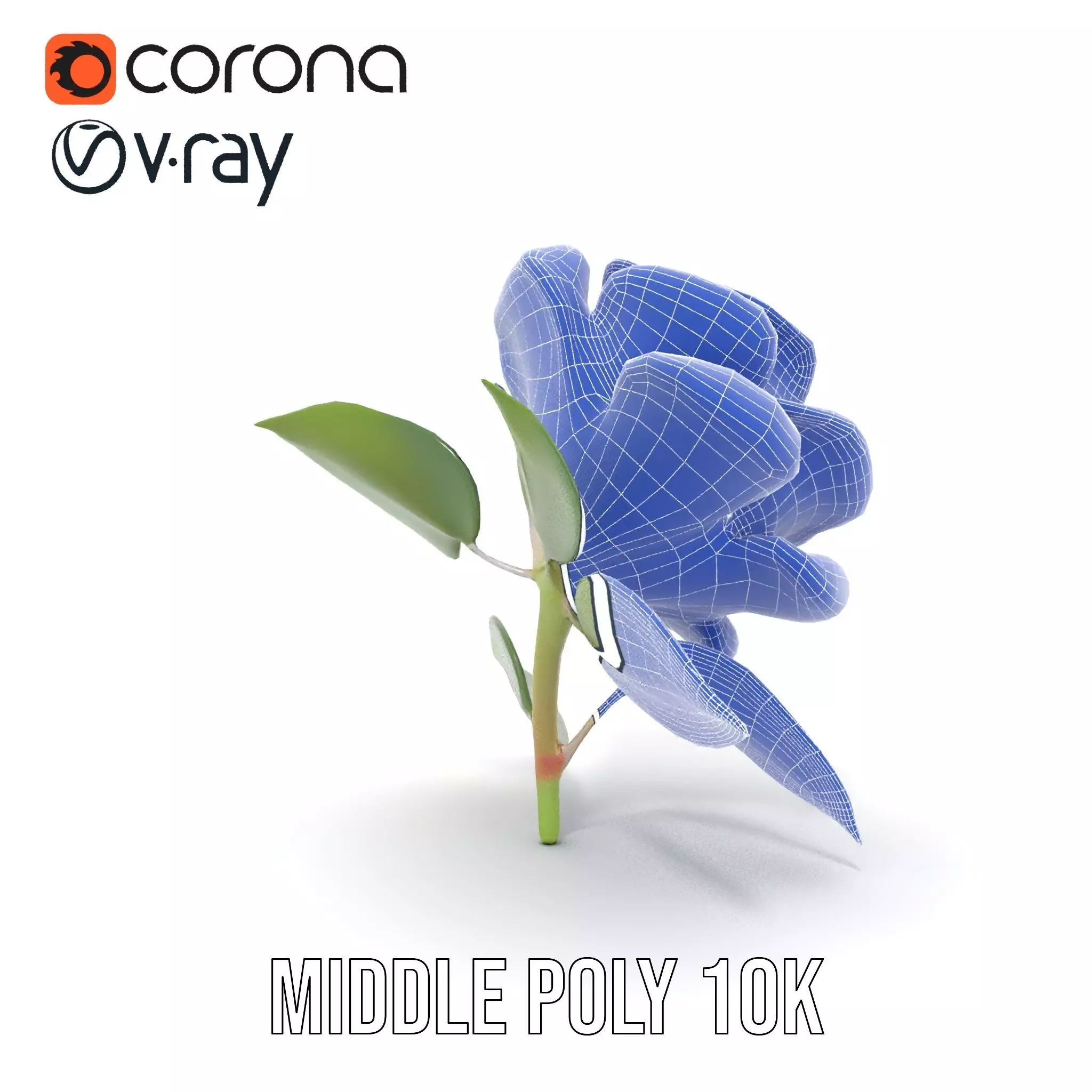 Elegant Pink Rose model pack Low-poly 3D model_24