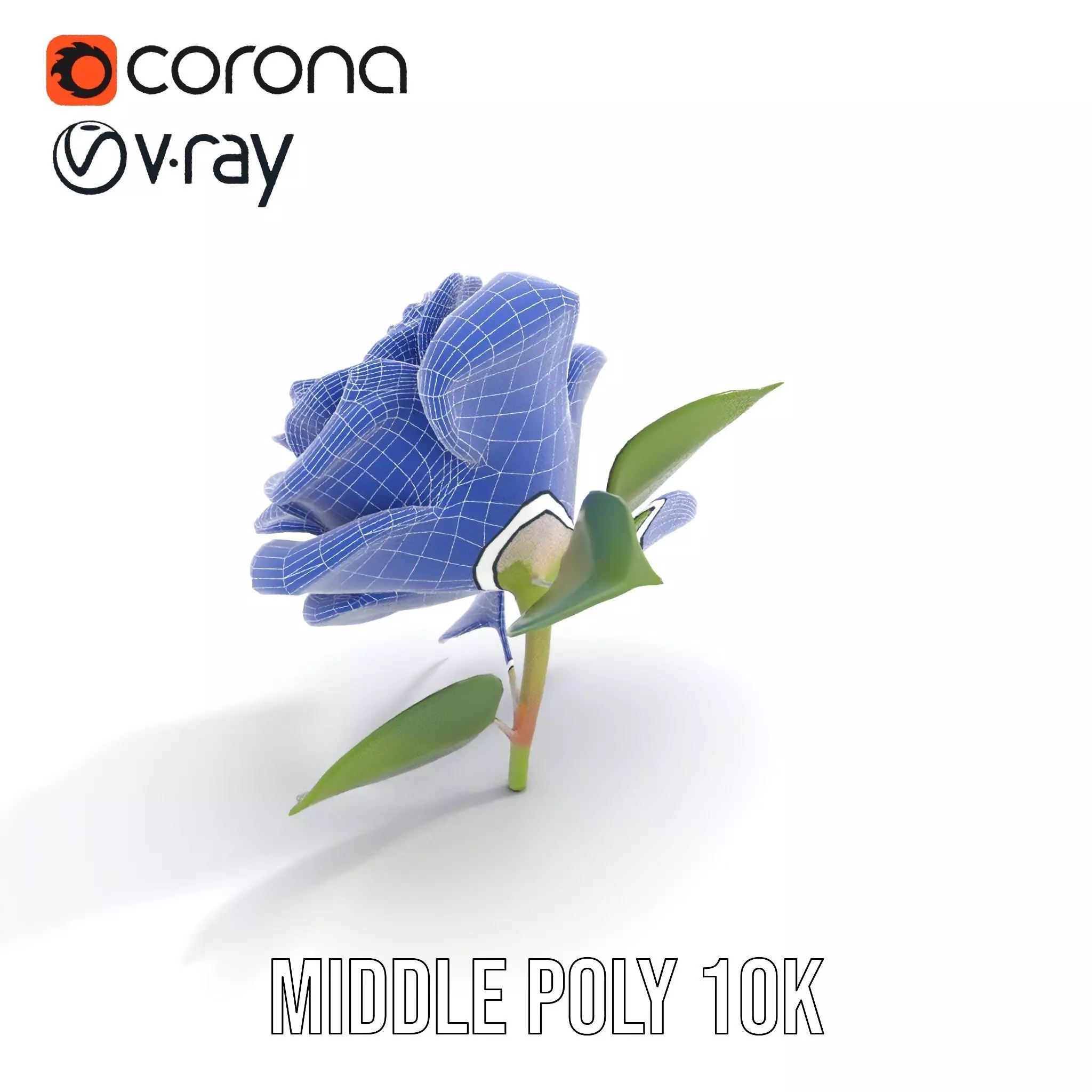 Elegant Pink Rose model pack Low-poly 3D model_21