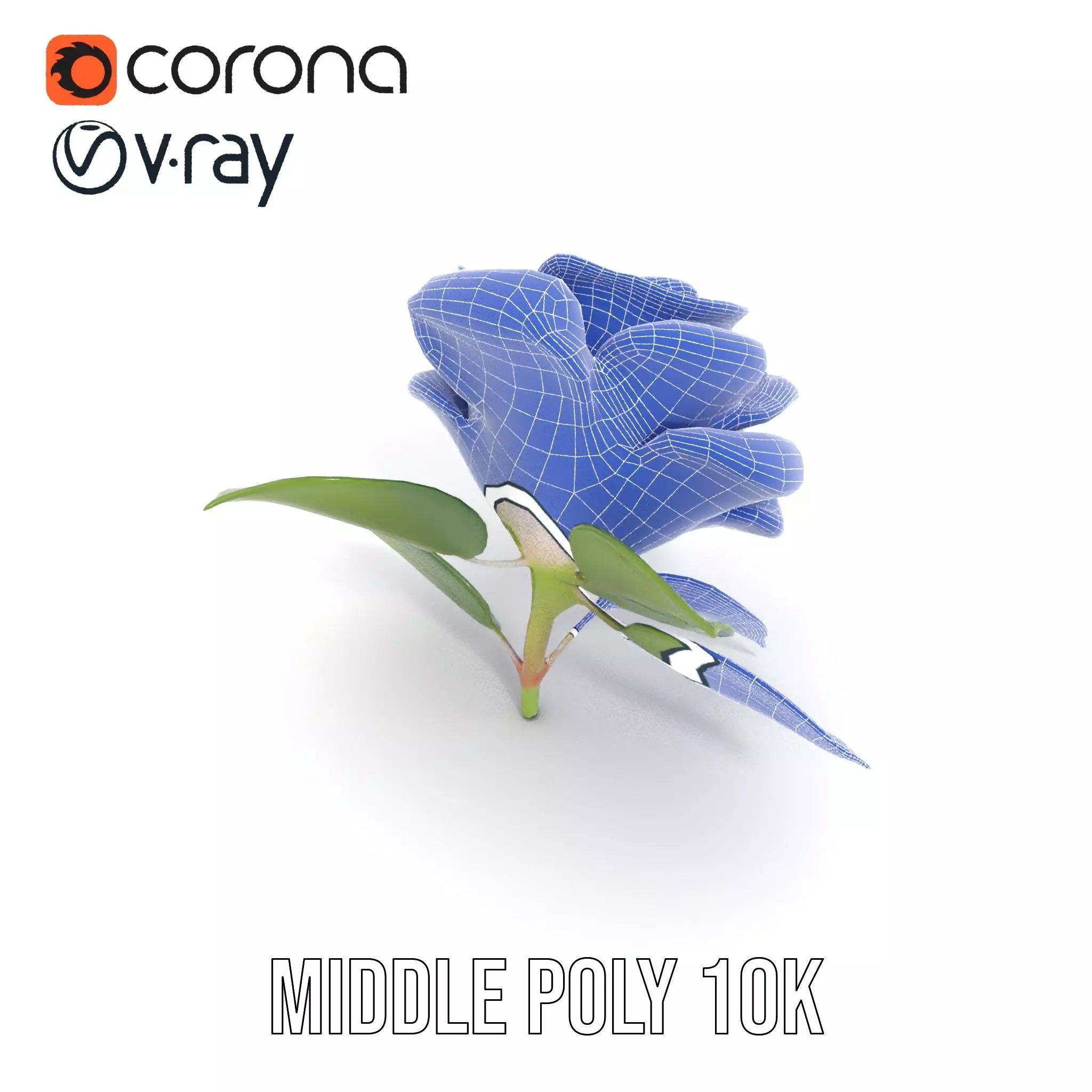 Elegant Pink Rose model pack Low-poly 3D model_30