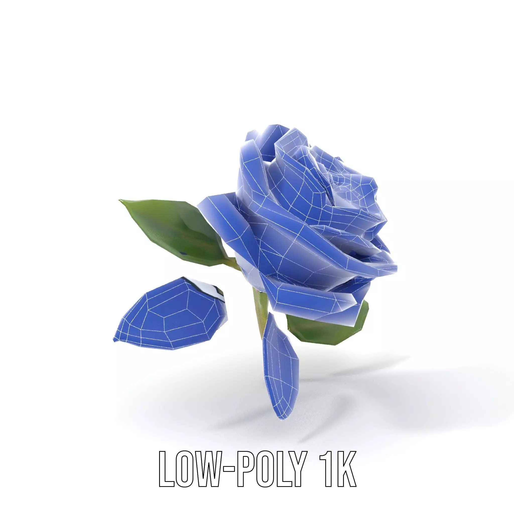 Elegant Pink Rose model pack Low-poly 3D model_12