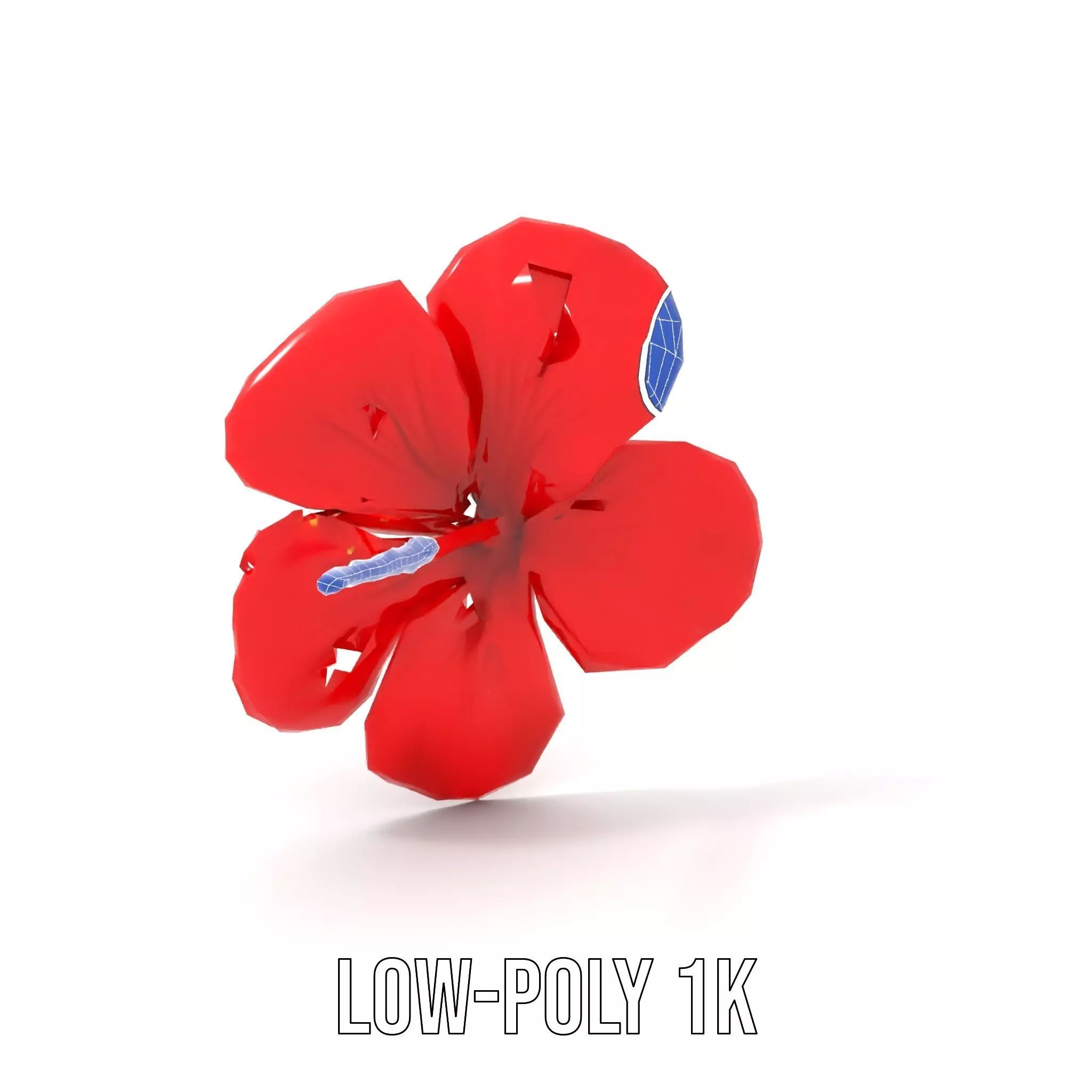 Vibrant Red Hibiscus model pack Low-poly 3D model_27