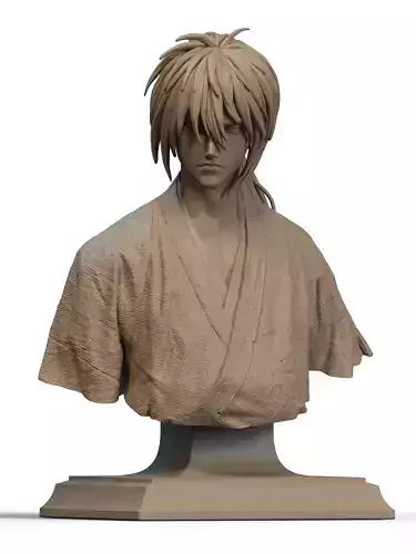 Kenshin Himura Bust 3D Print