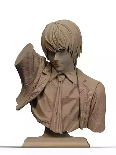 Light Yagami Bust 3D Print