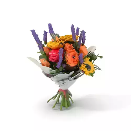 Vibrant Floral Bouquet model pack