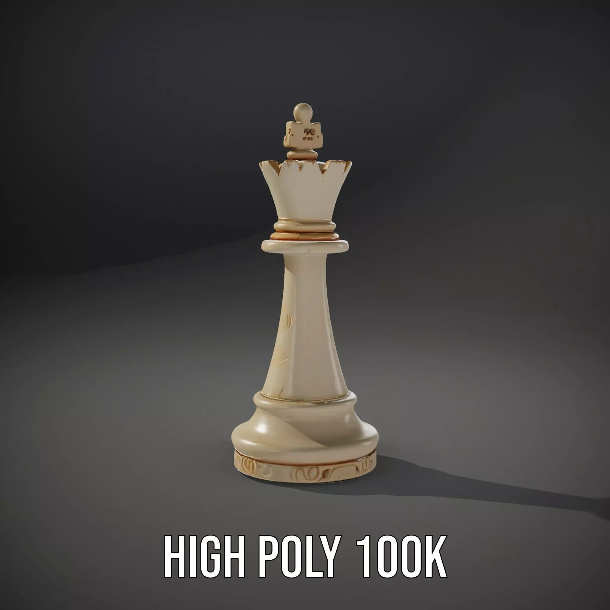 Ivory Chess King model pack Low-poly 3D model_8