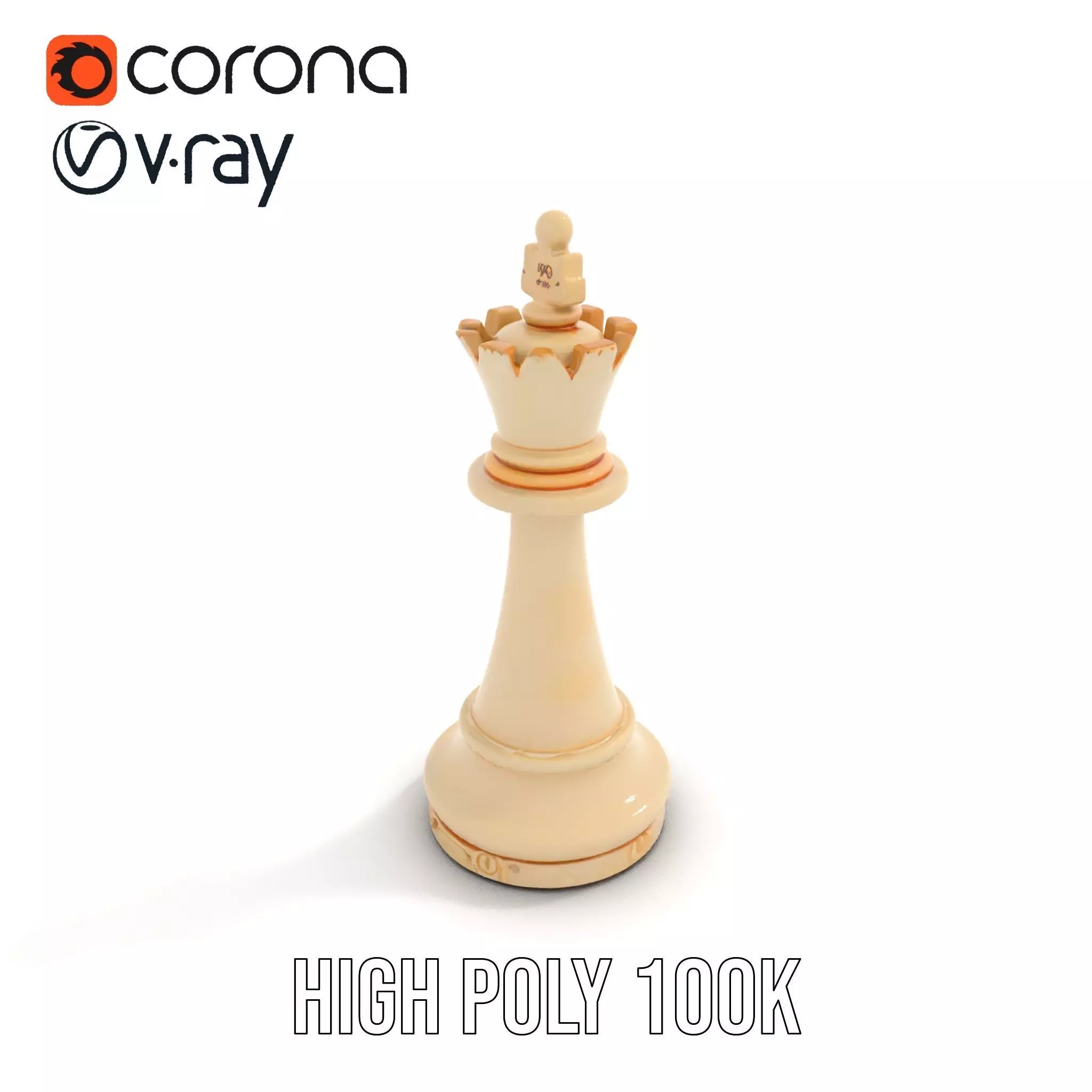 Ivory Chess King model pack Low-poly 3D model_26
