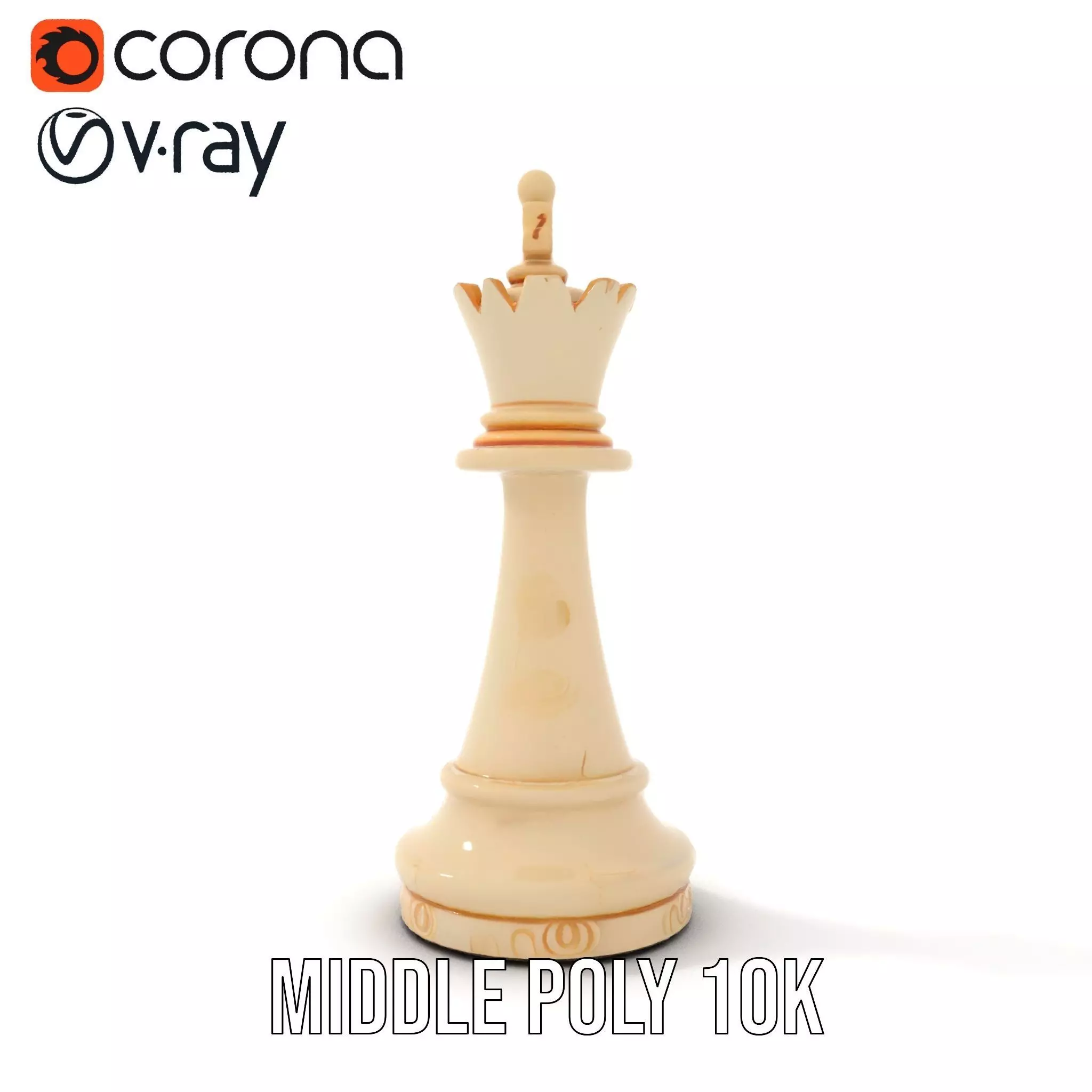 Ivory Chess King model pack Low-poly 3D model_21