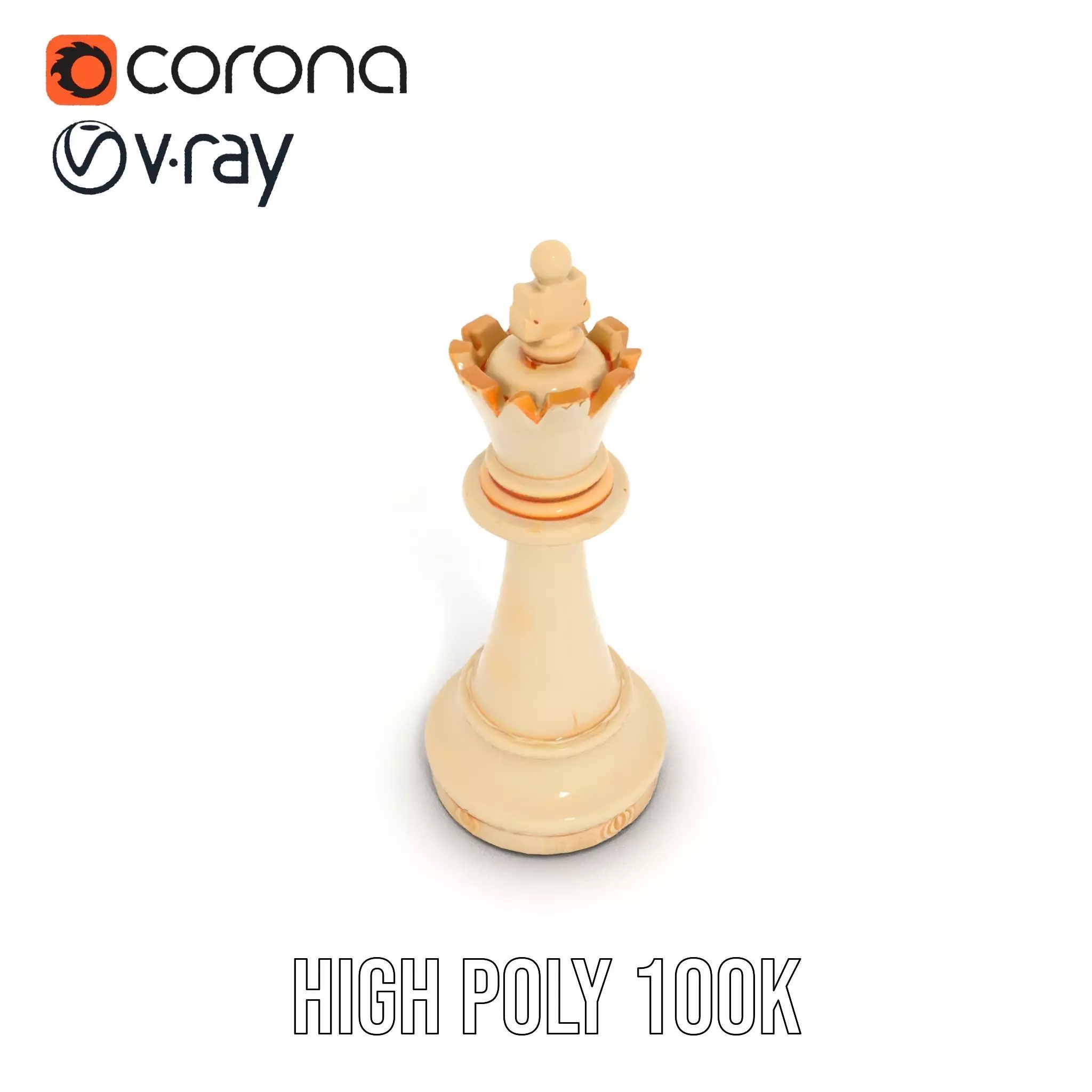 Ivory Chess King model pack Low-poly 3D model_23