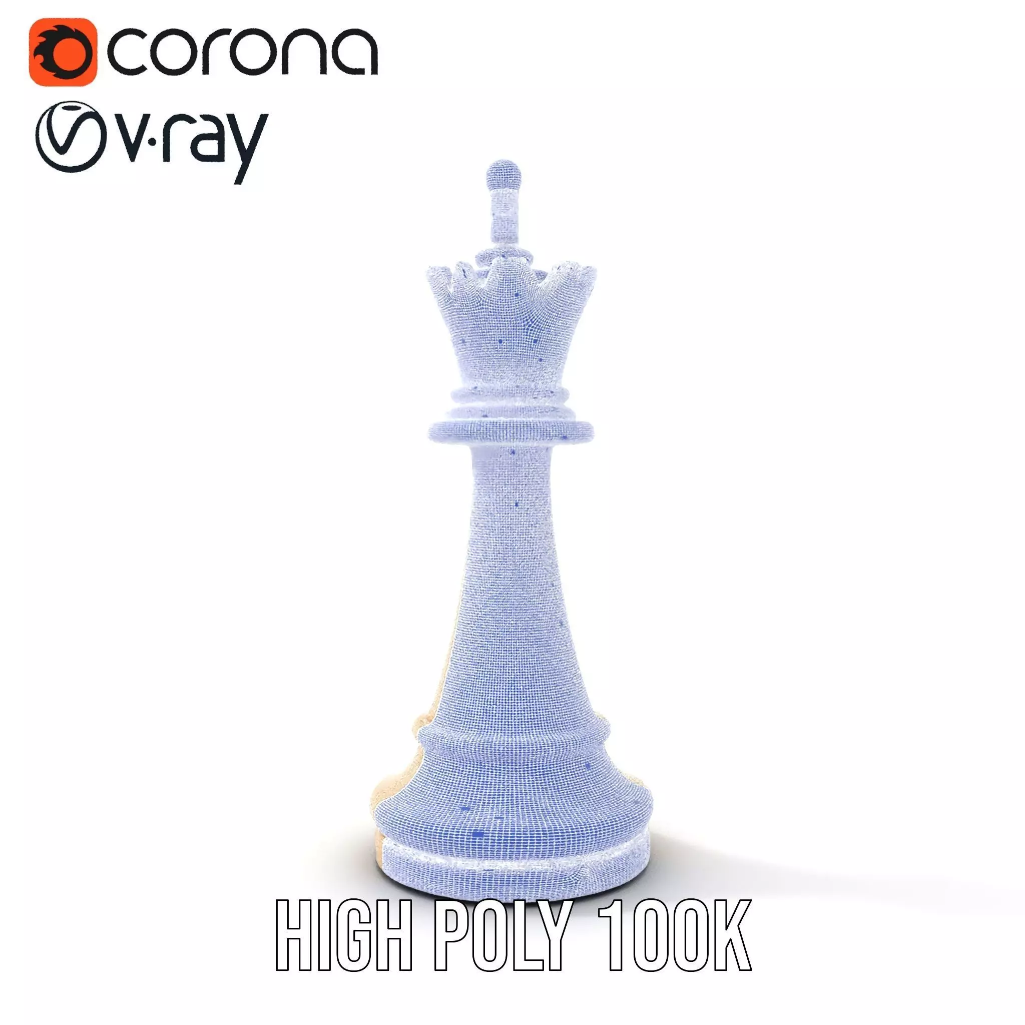 Ivory Chess King model pack Low-poly 3D model_32