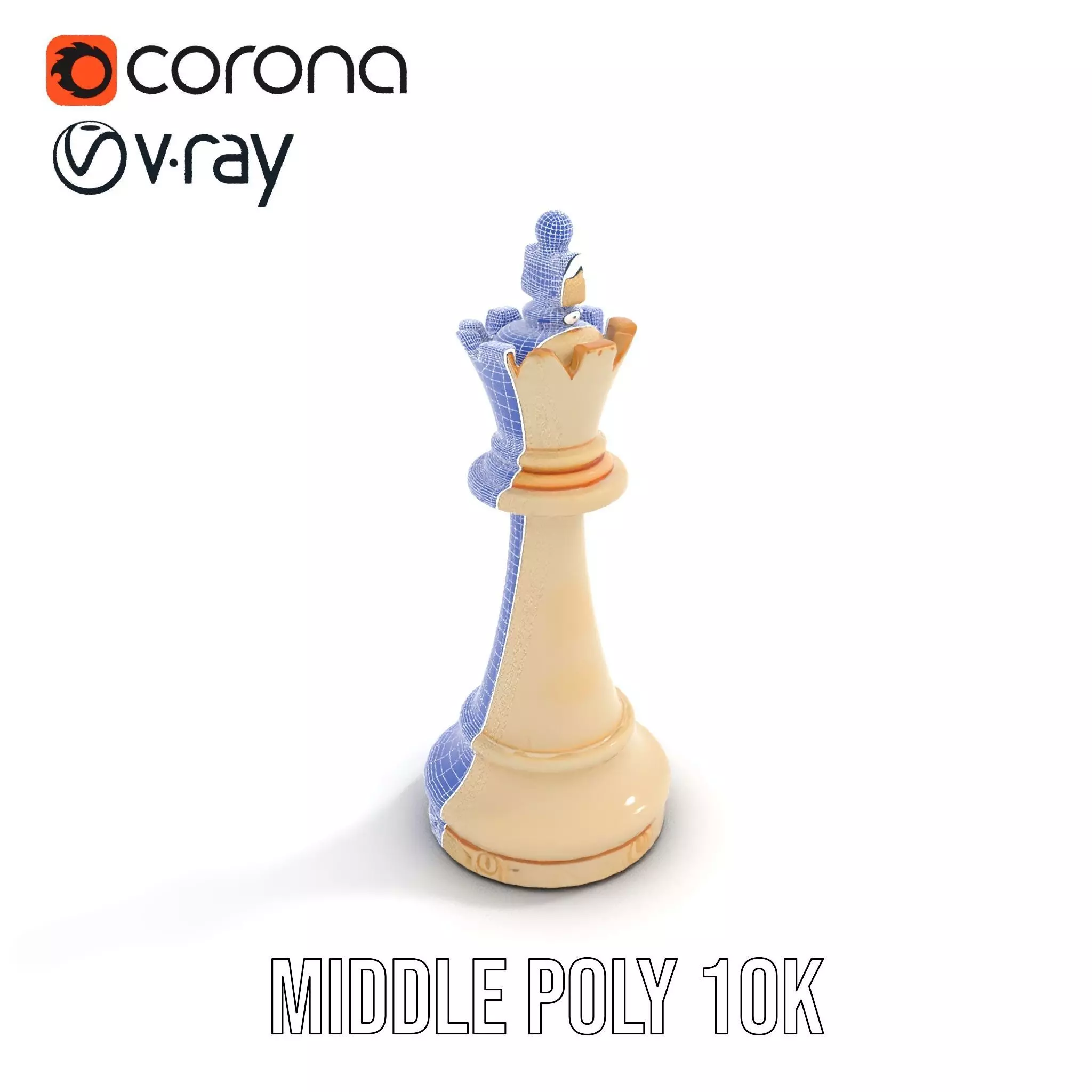 Ivory Chess King model pack Low-poly 3D model_18