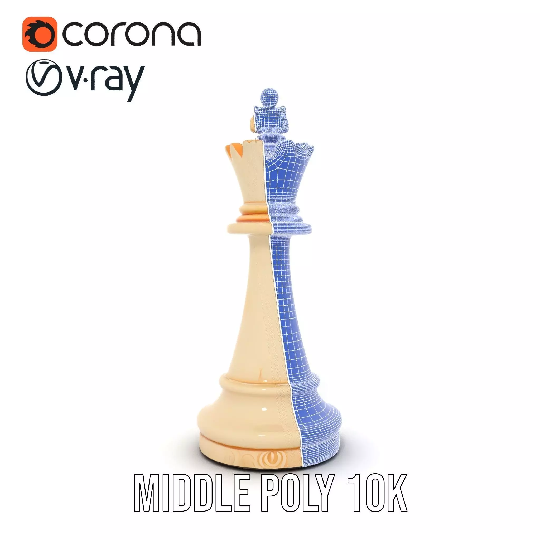 Ivory Chess King model pack Low-poly 3D model_24