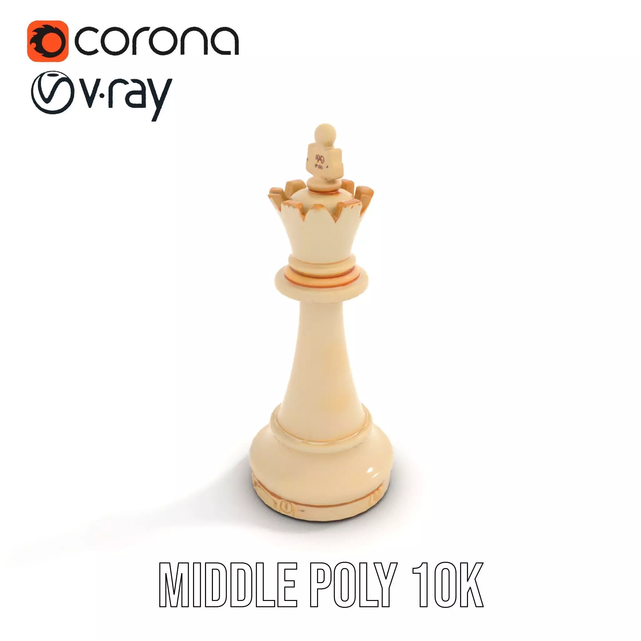 Ivory Chess King model pack Low-poly 3D model_5