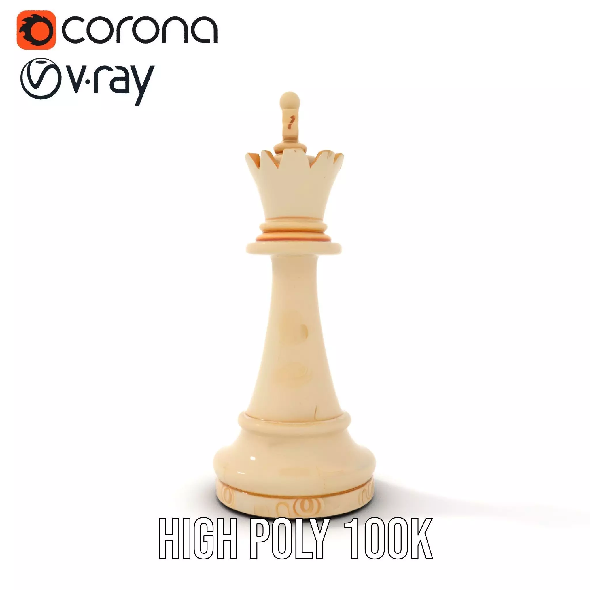 Ivory Chess King model pack Low-poly 3D model_17