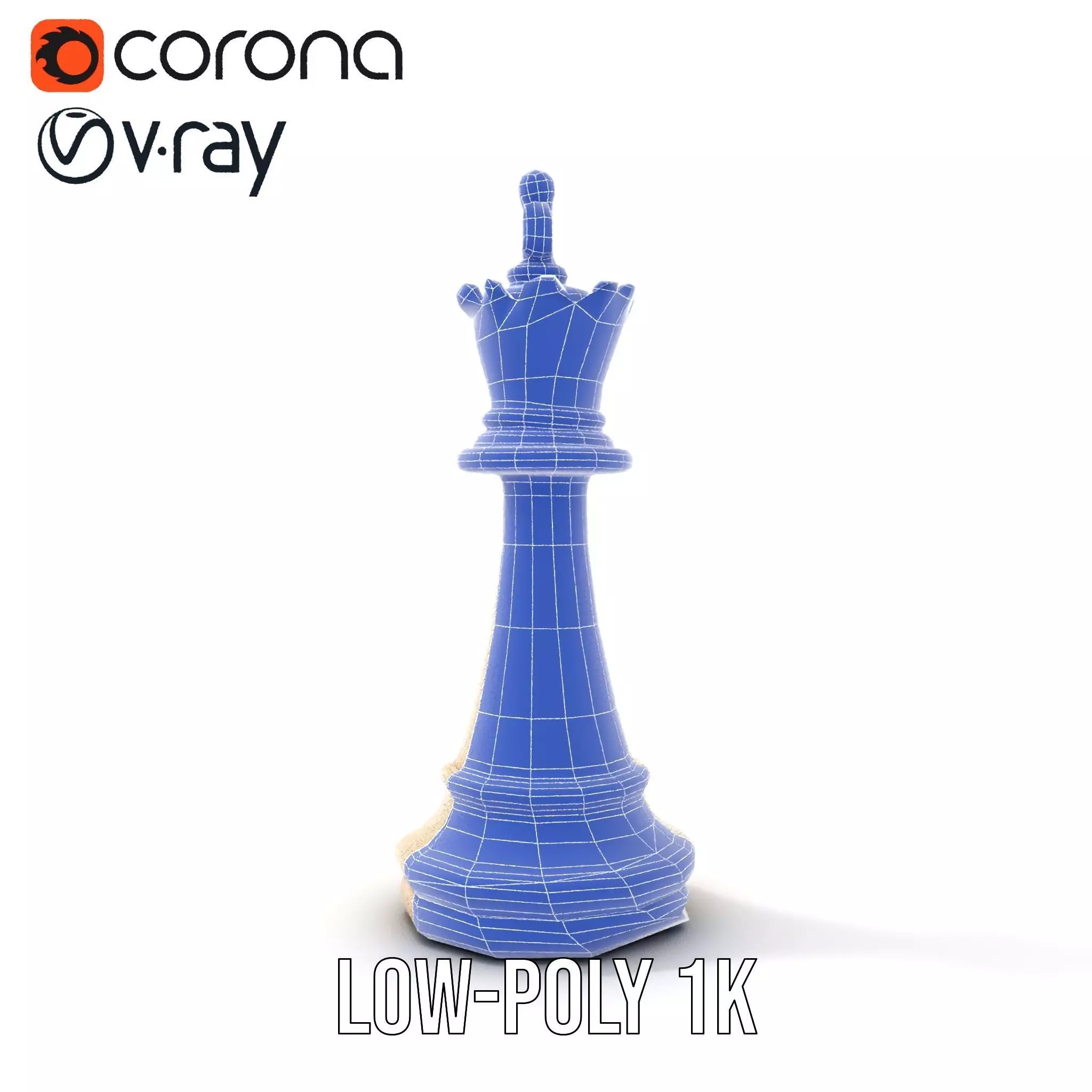 Ivory Chess King model pack Low-poly 3D model_16