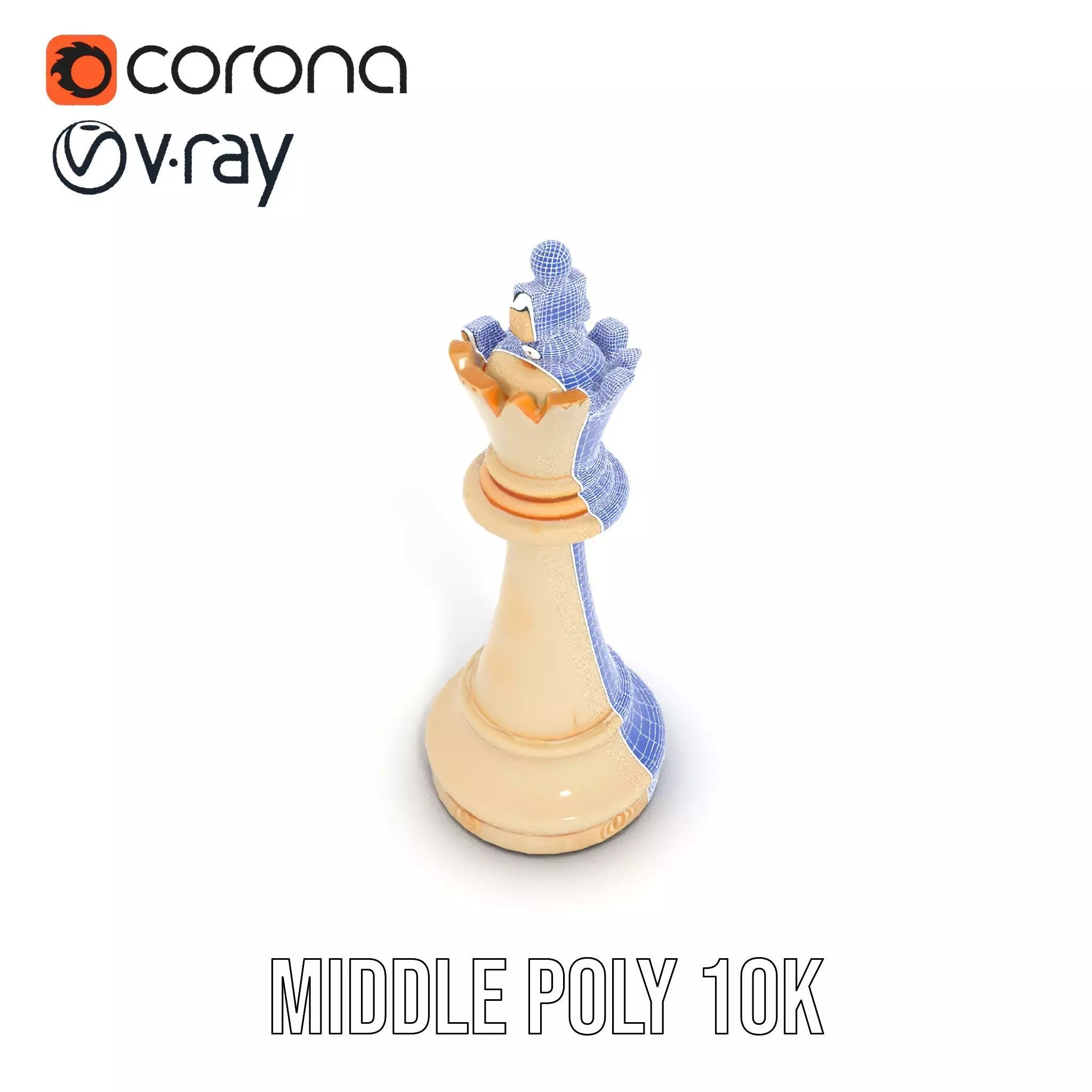 Ivory Chess King model pack Low-poly 3D model_30