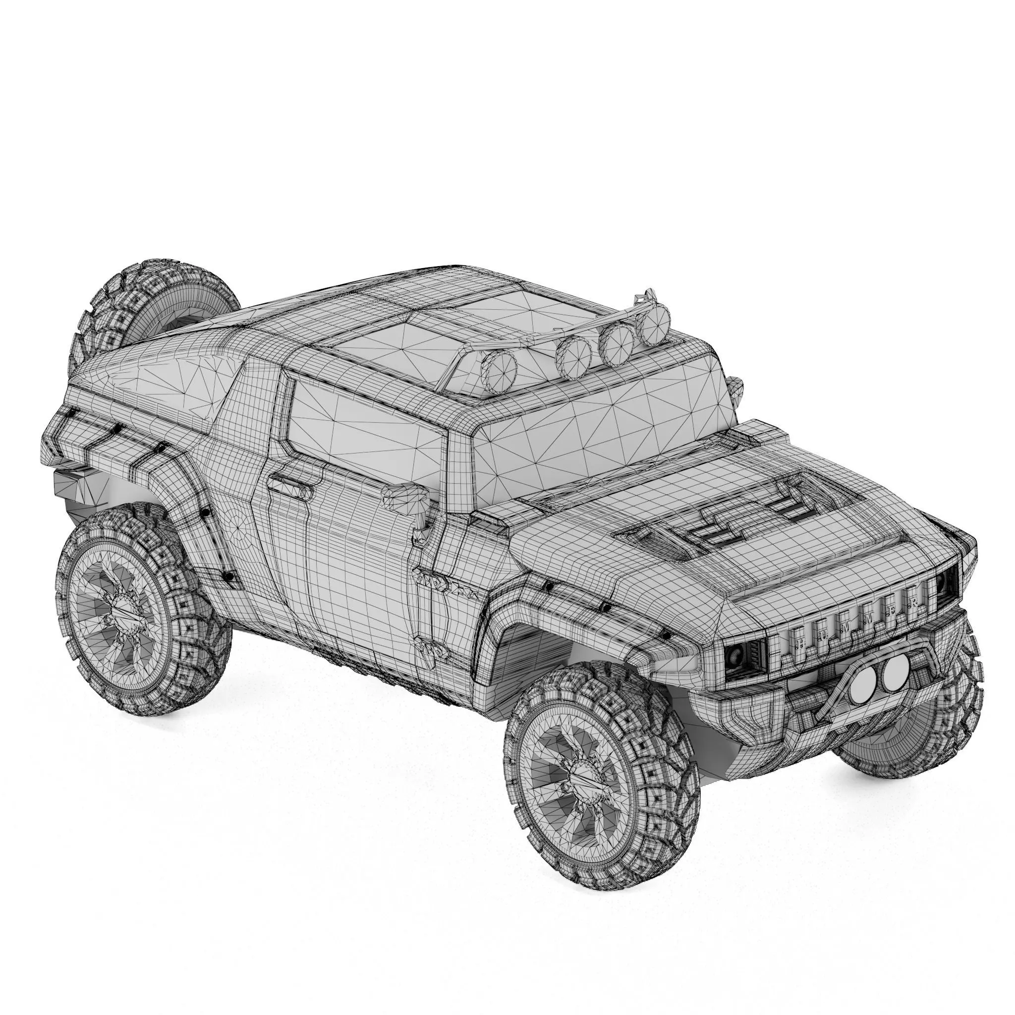 Hummer HX 3D model_7