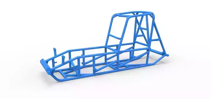 Frame of Vintage Sprint car Version 2 Scale 1 to 25