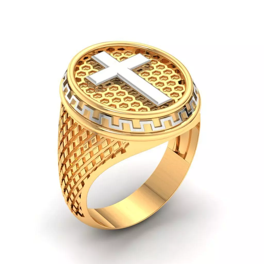 Cross Ring Stl file Customize you jewelry 3D print model_1
