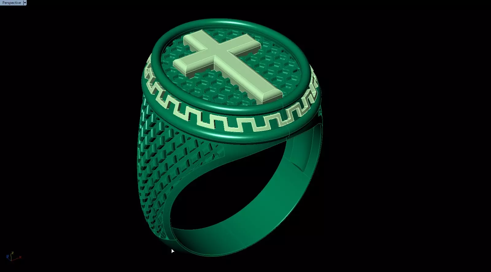 Cross Ring Stl file Customize you jewelry 3D print model_5