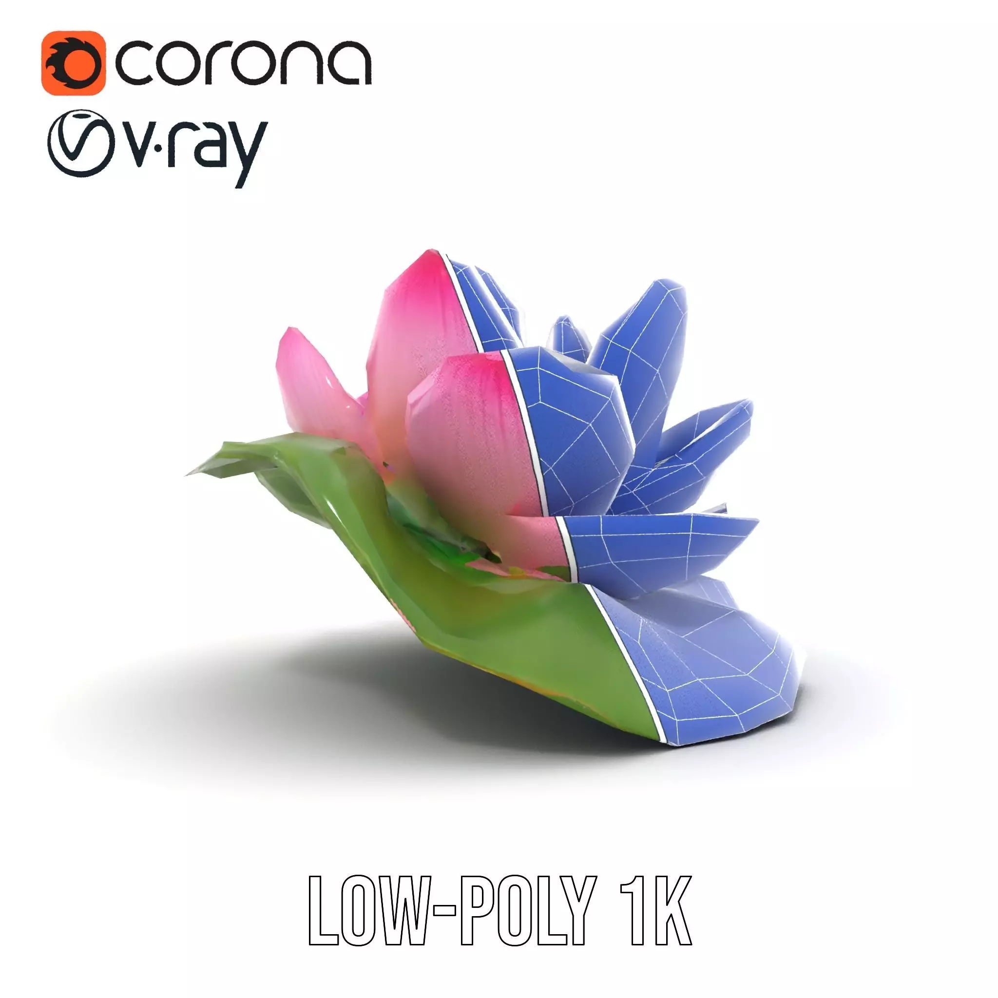 Elegant Lotus Blossom model pack Low-poly 3D model_30