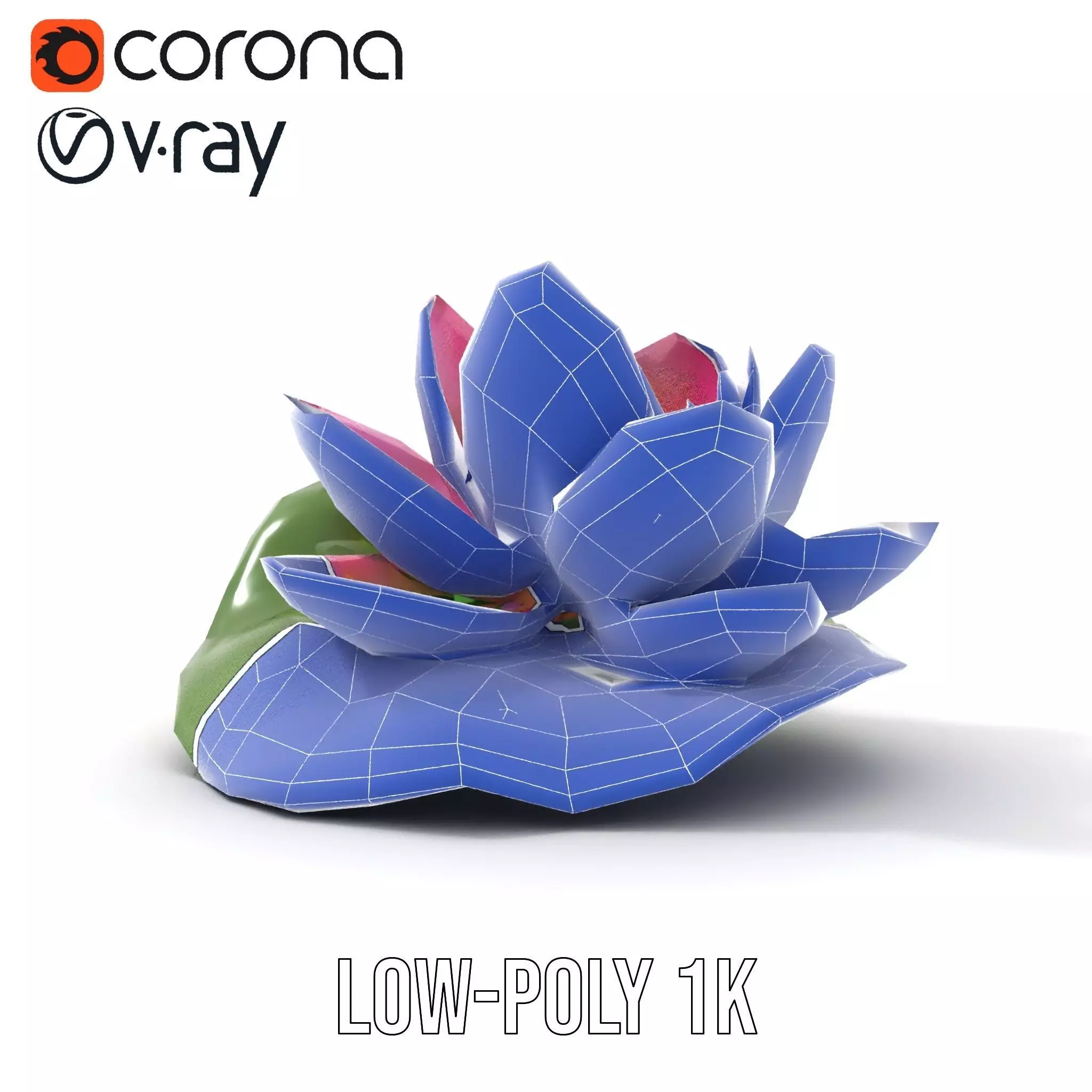 Elegant Lotus Blossom model pack Low-poly 3D model_21