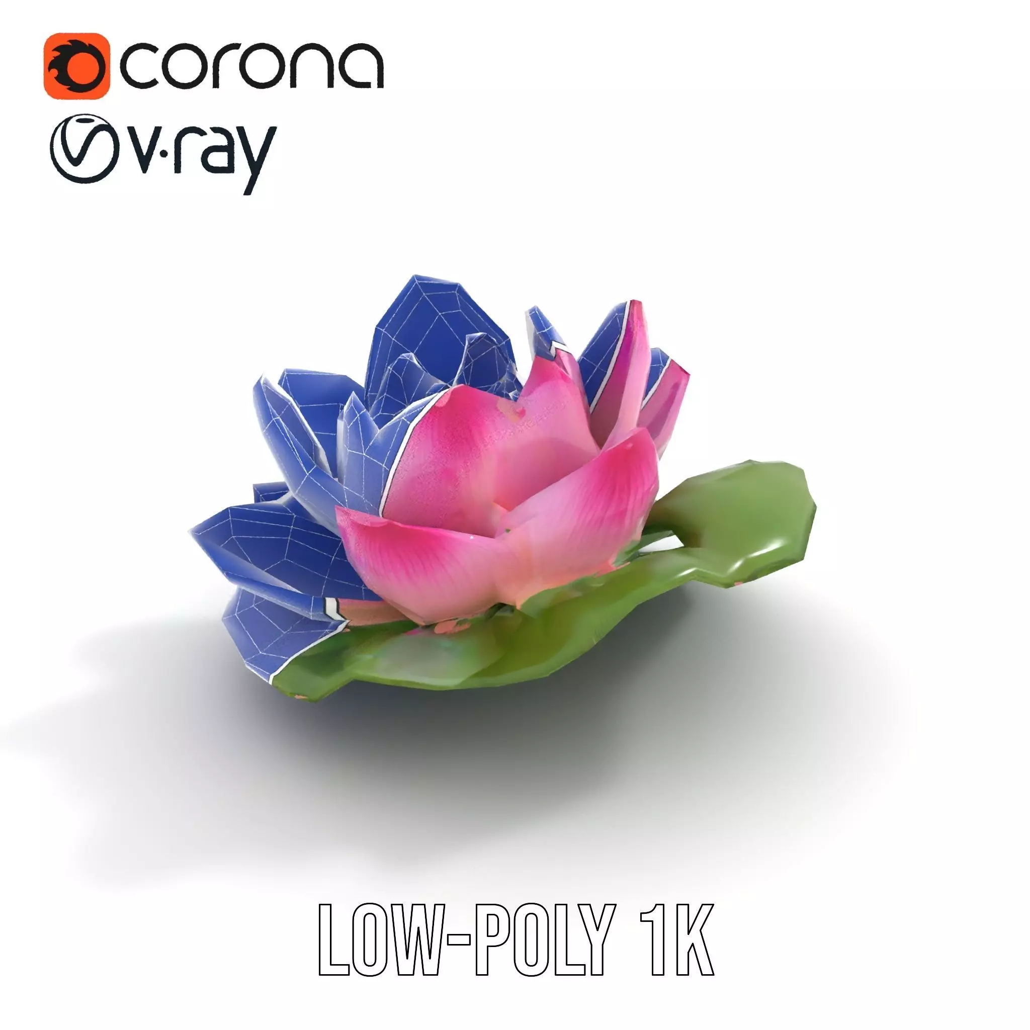 Elegant Lotus Blossom model pack Low-poly 3D model_24