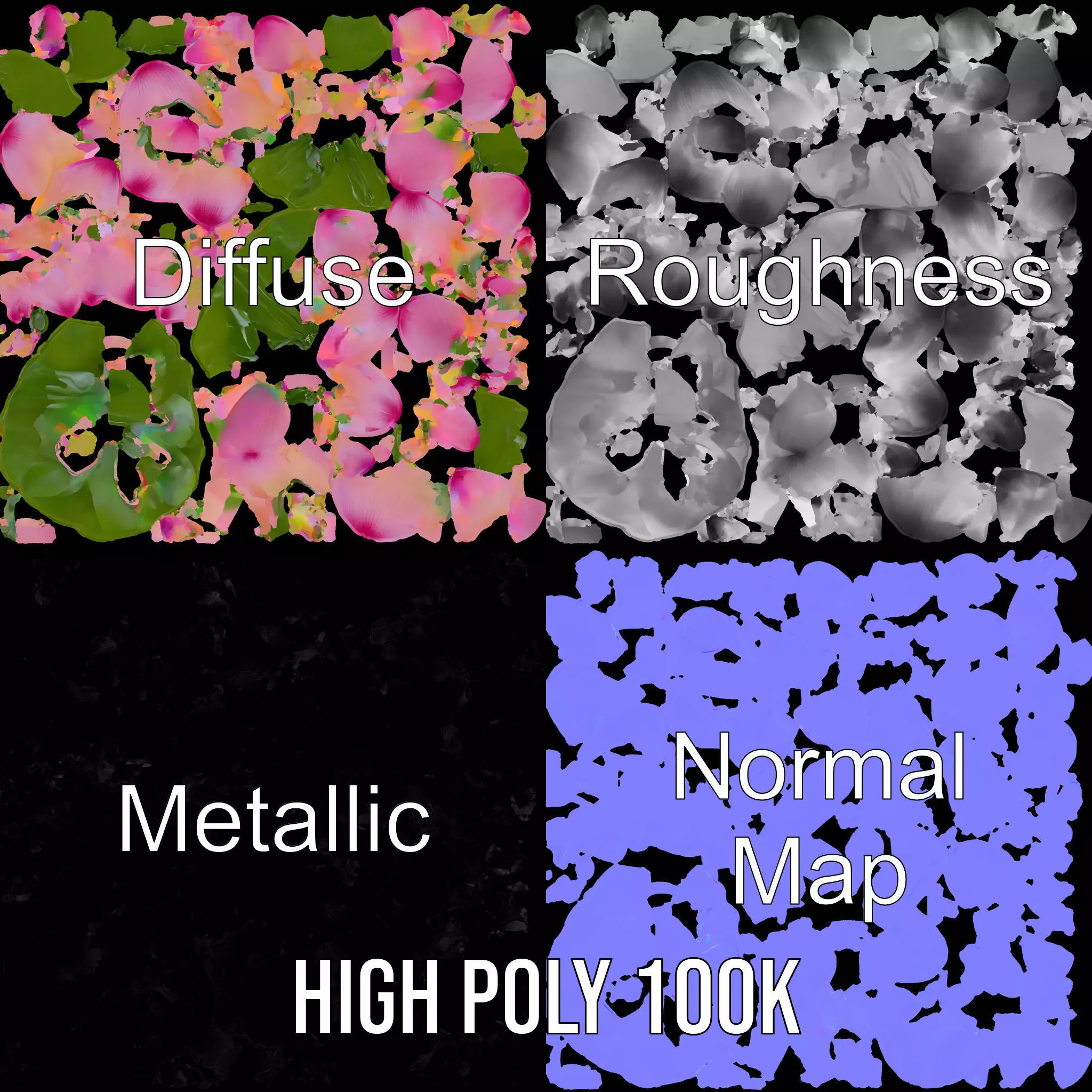 Elegant Lotus Blossom model pack Low-poly 3D model_3