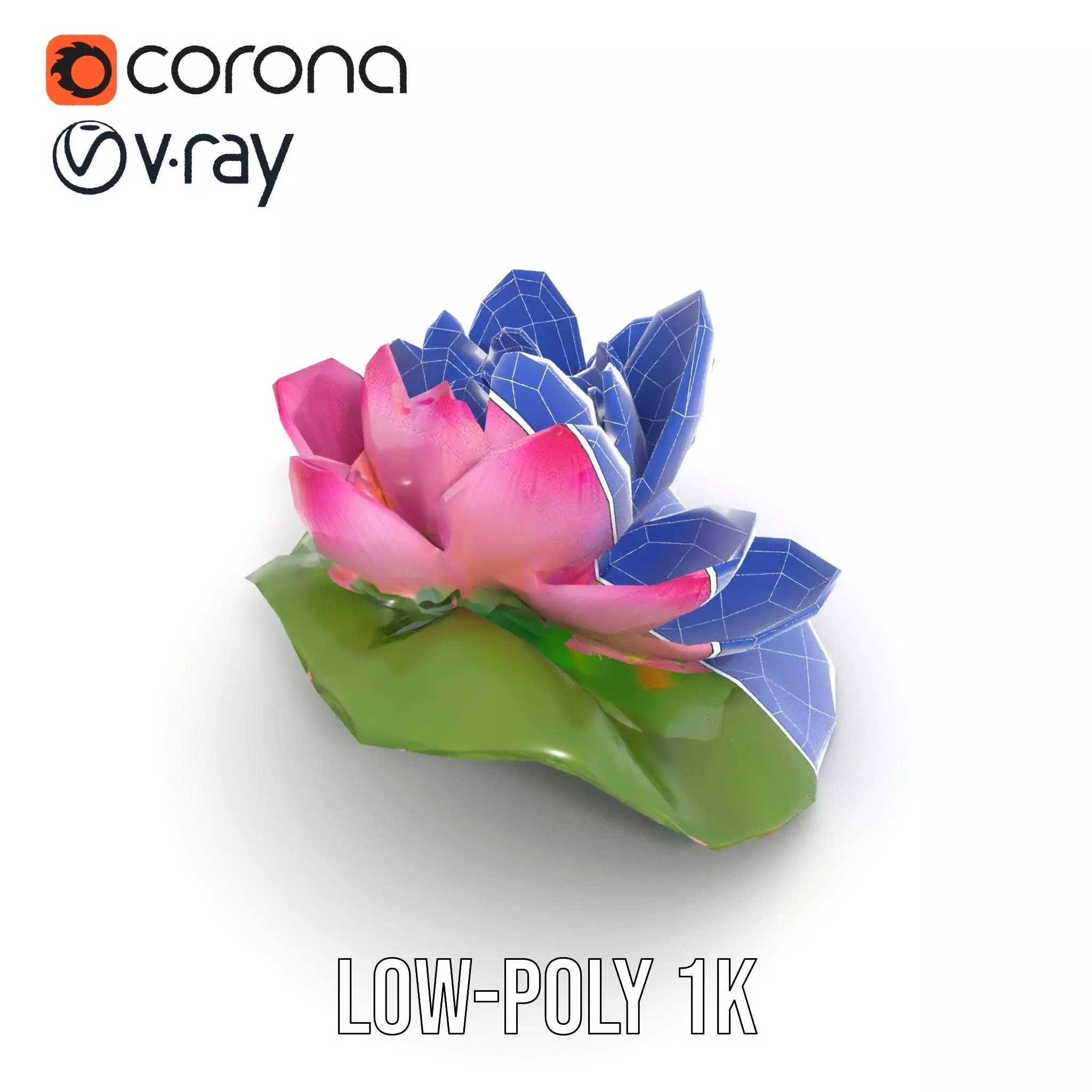 Elegant Lotus Blossom model pack Low-poly 3D model_16