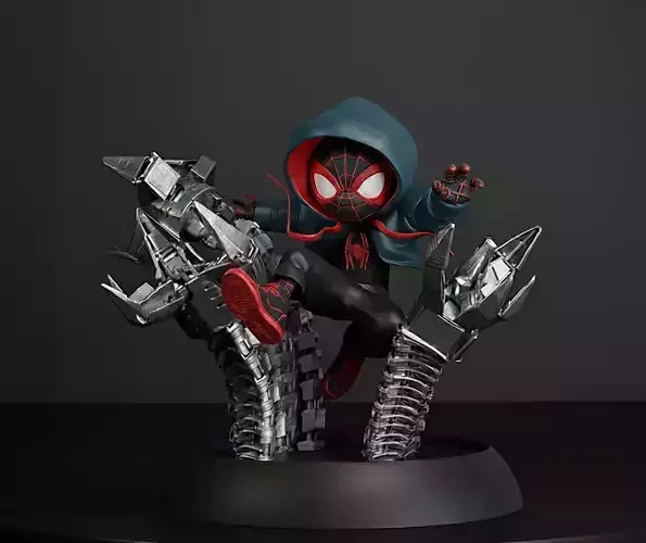 Chibi Spiderman Hero Diorama STL
