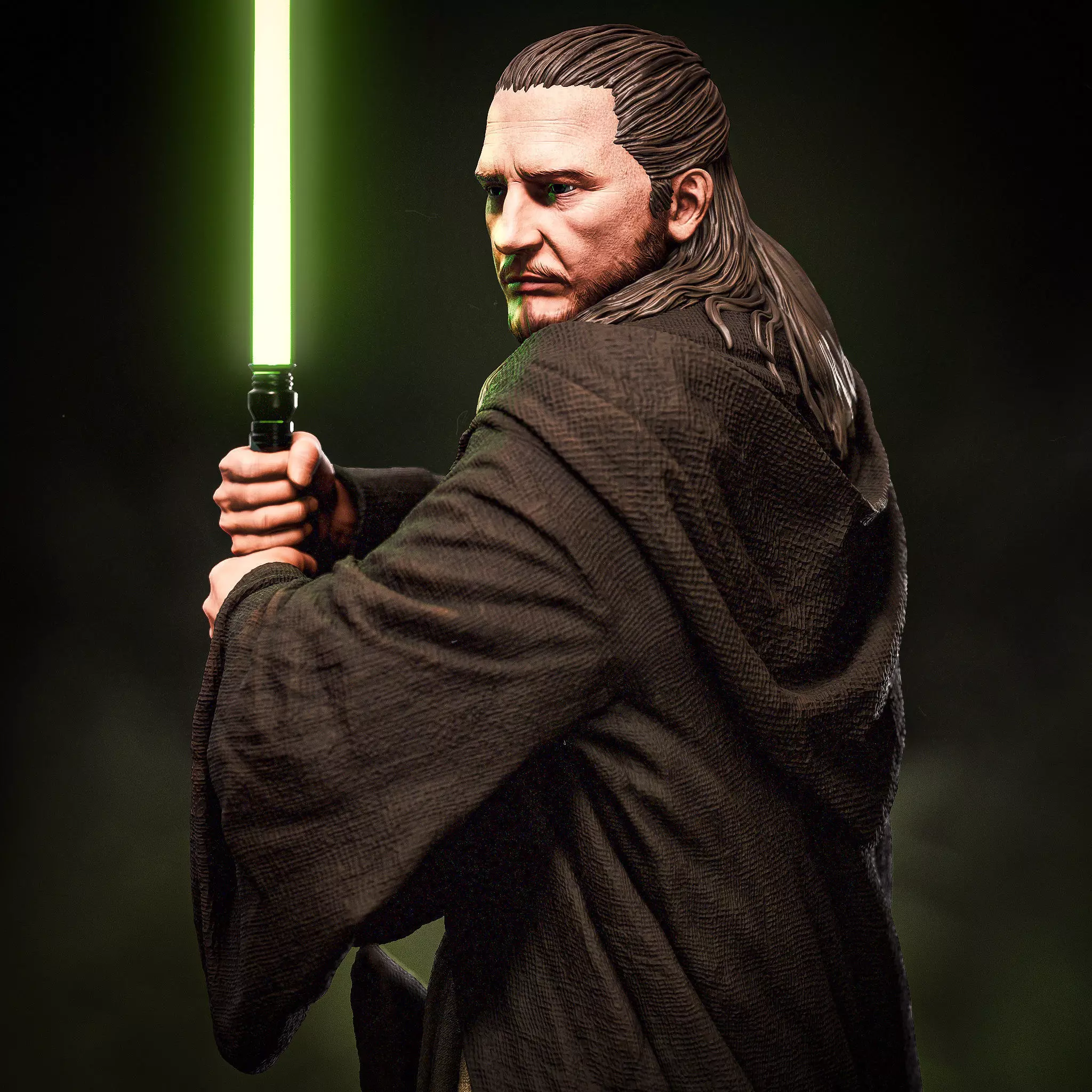 Qui-Gon Jinn 3D Print 3D print model