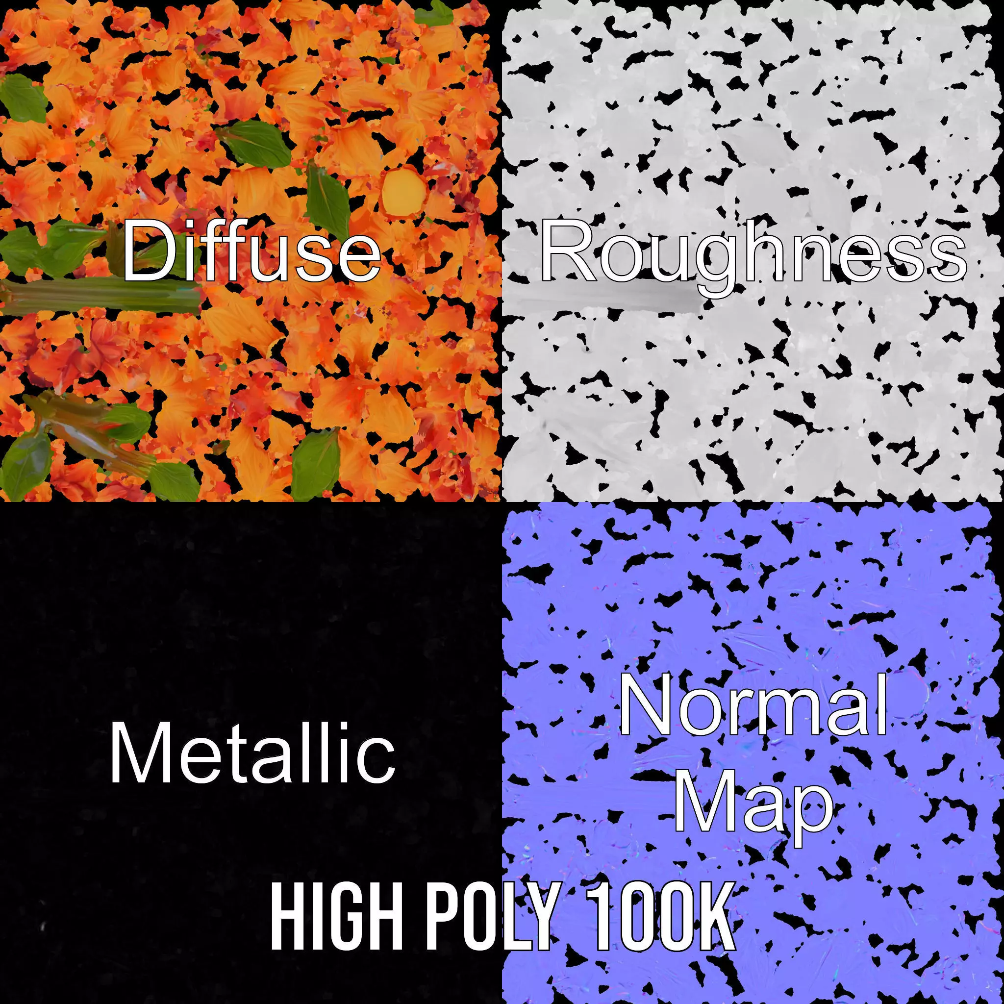 Sunny Dahlia model pack Low-poly 3D model_3