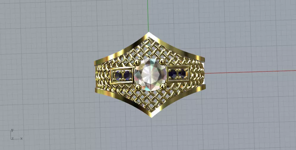 anillo malla Free 3D model_0