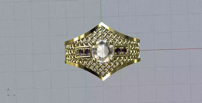 anillo malla Free 3D model