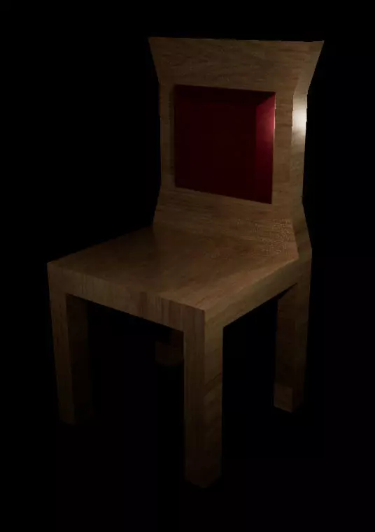 Chair Low-poly 3D model_0