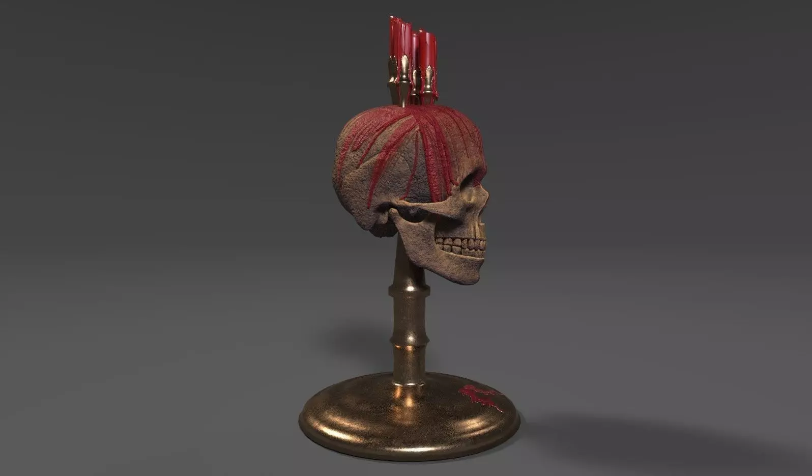 Gothic - horror Candles 3D model_0