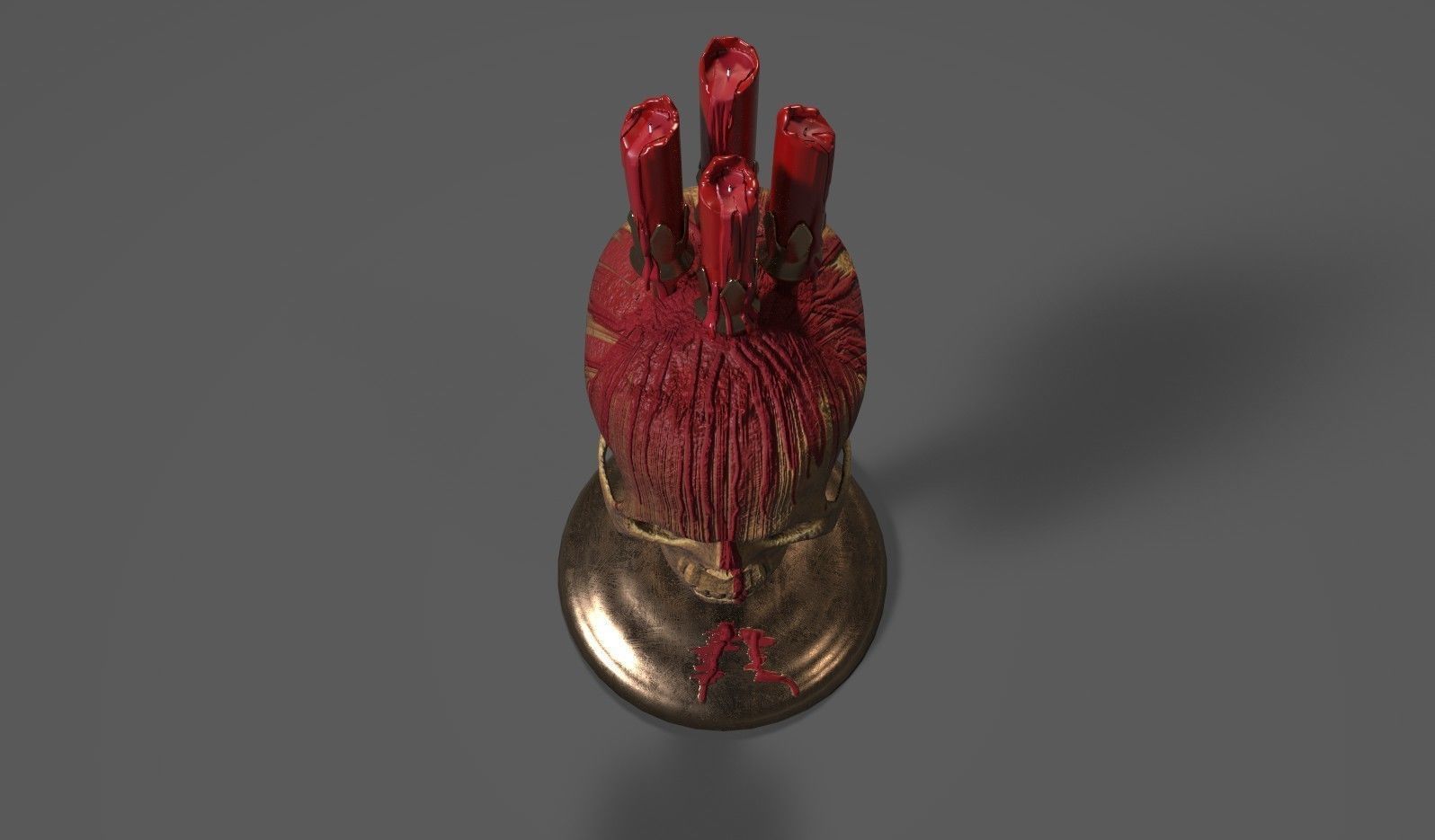Gothic - horror Candles 3D model_1