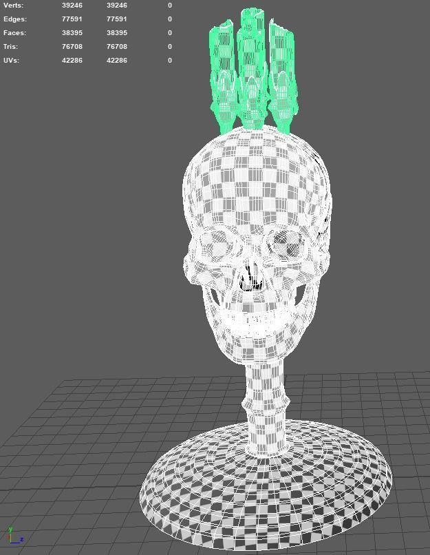 Gothic - horror Candles 3D model_4