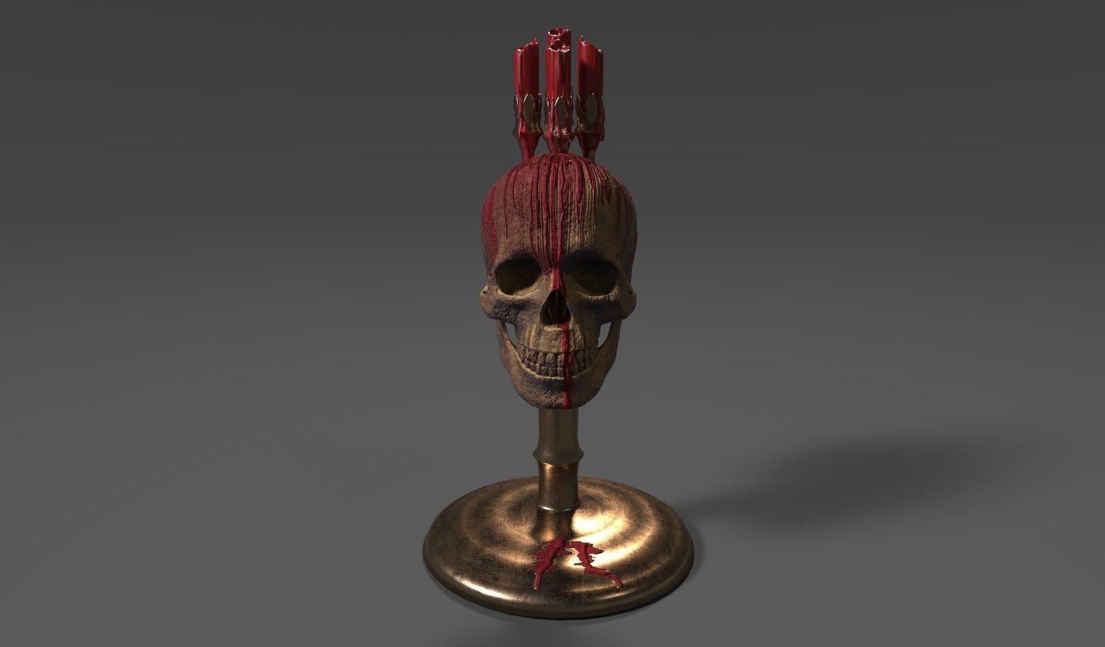 Gothic - horror Candles 3D model_2