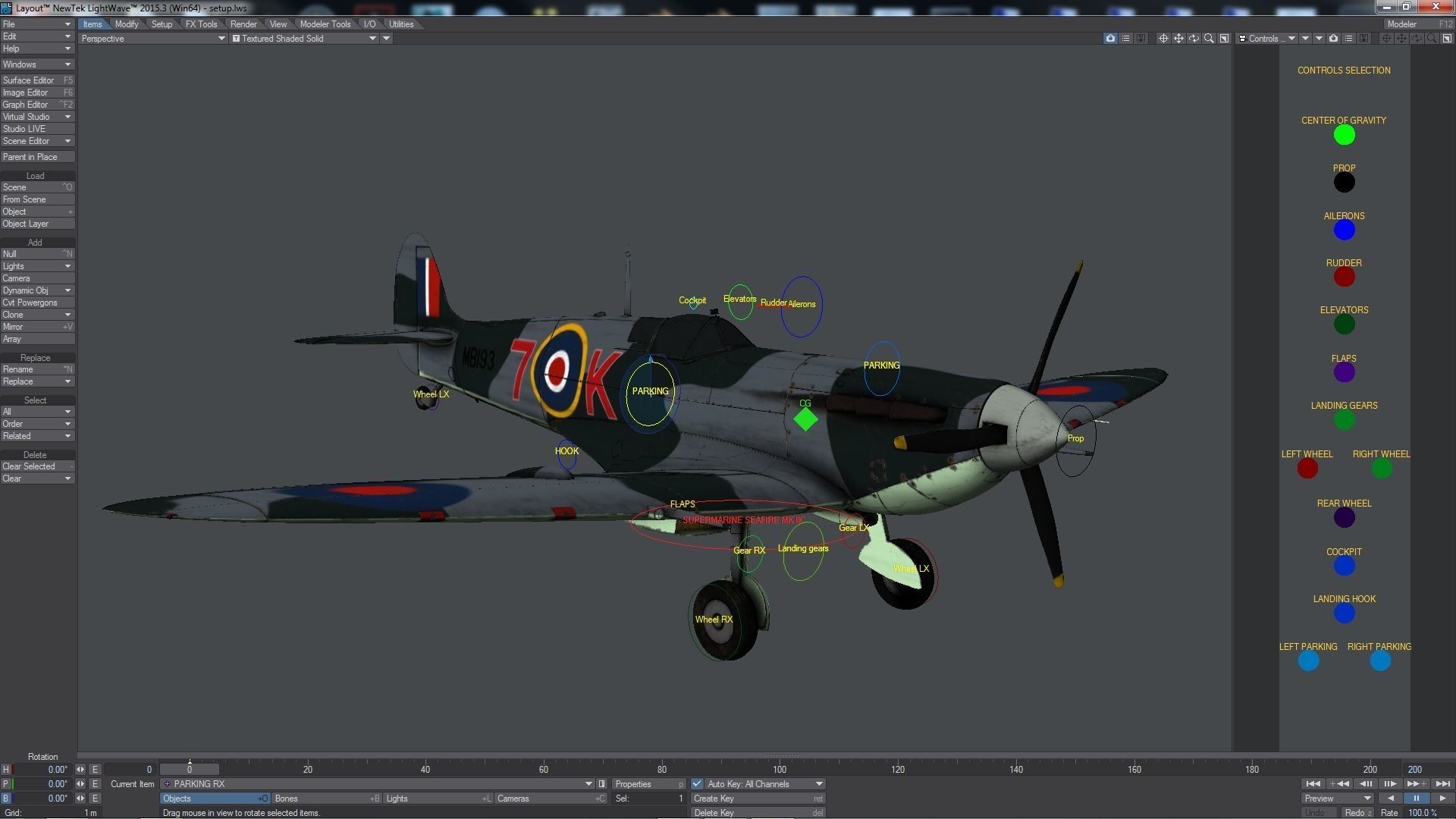 SEAFIRE MK IIC 880th Squadron Low-poly 3D model_33