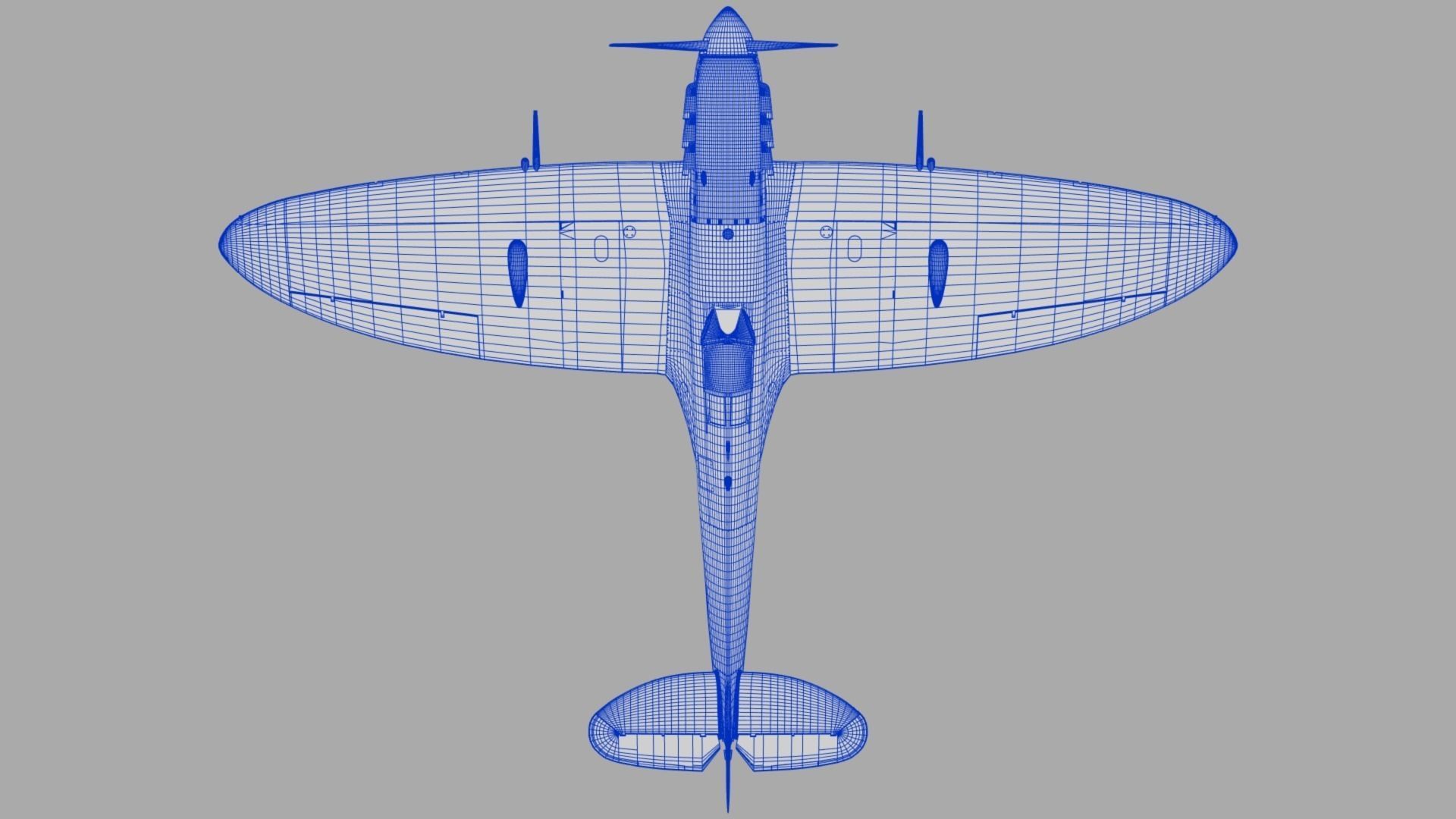 SEAFIRE MK IIC 880th Squadron Low-poly 3D model_27
