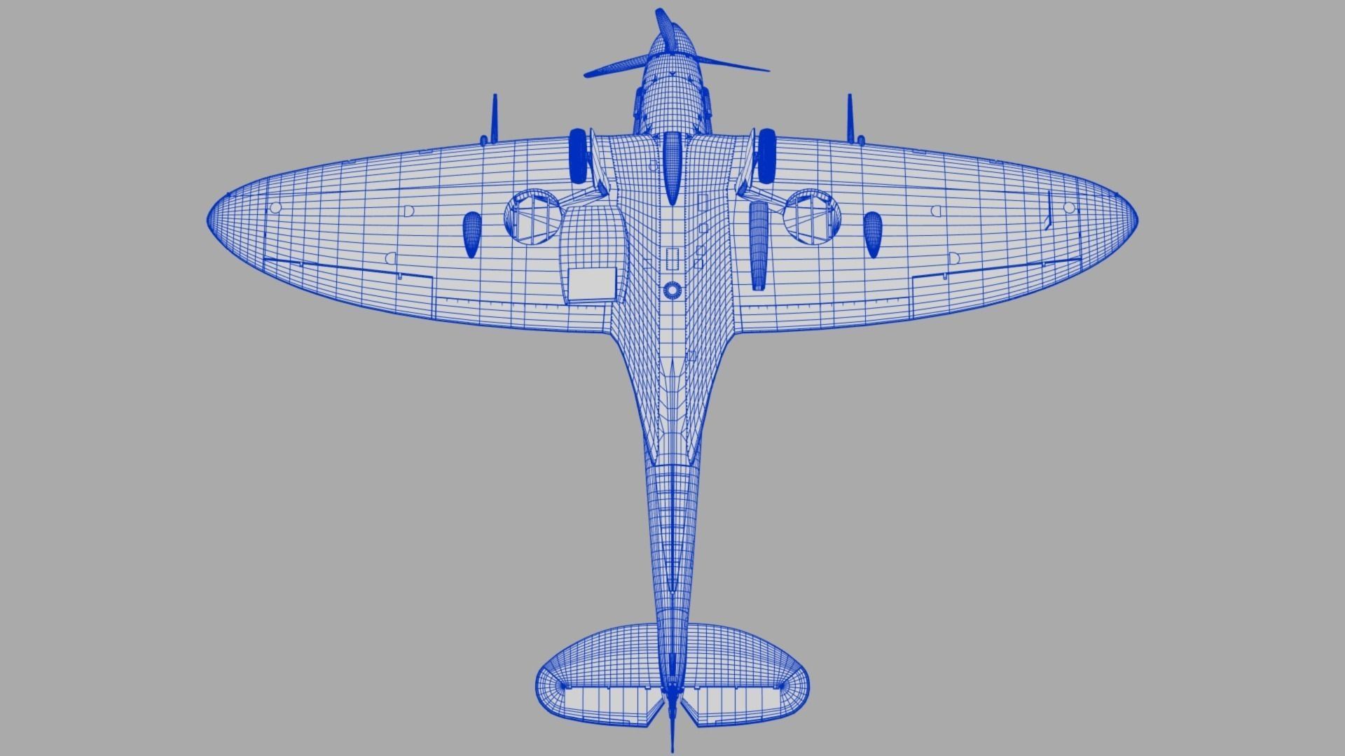 SEAFIRE MK IIC 880th Squadron Low-poly 3D model_30