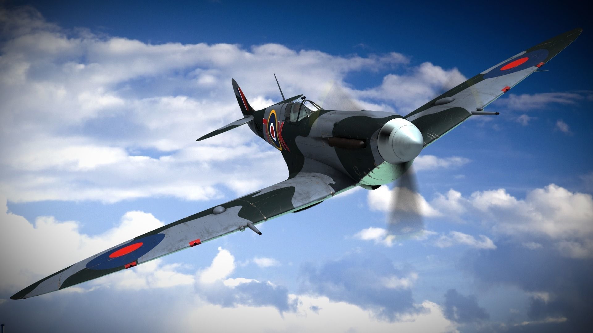 SEAFIRE MK IIC 880th Squadron Low-poly 3D model_0