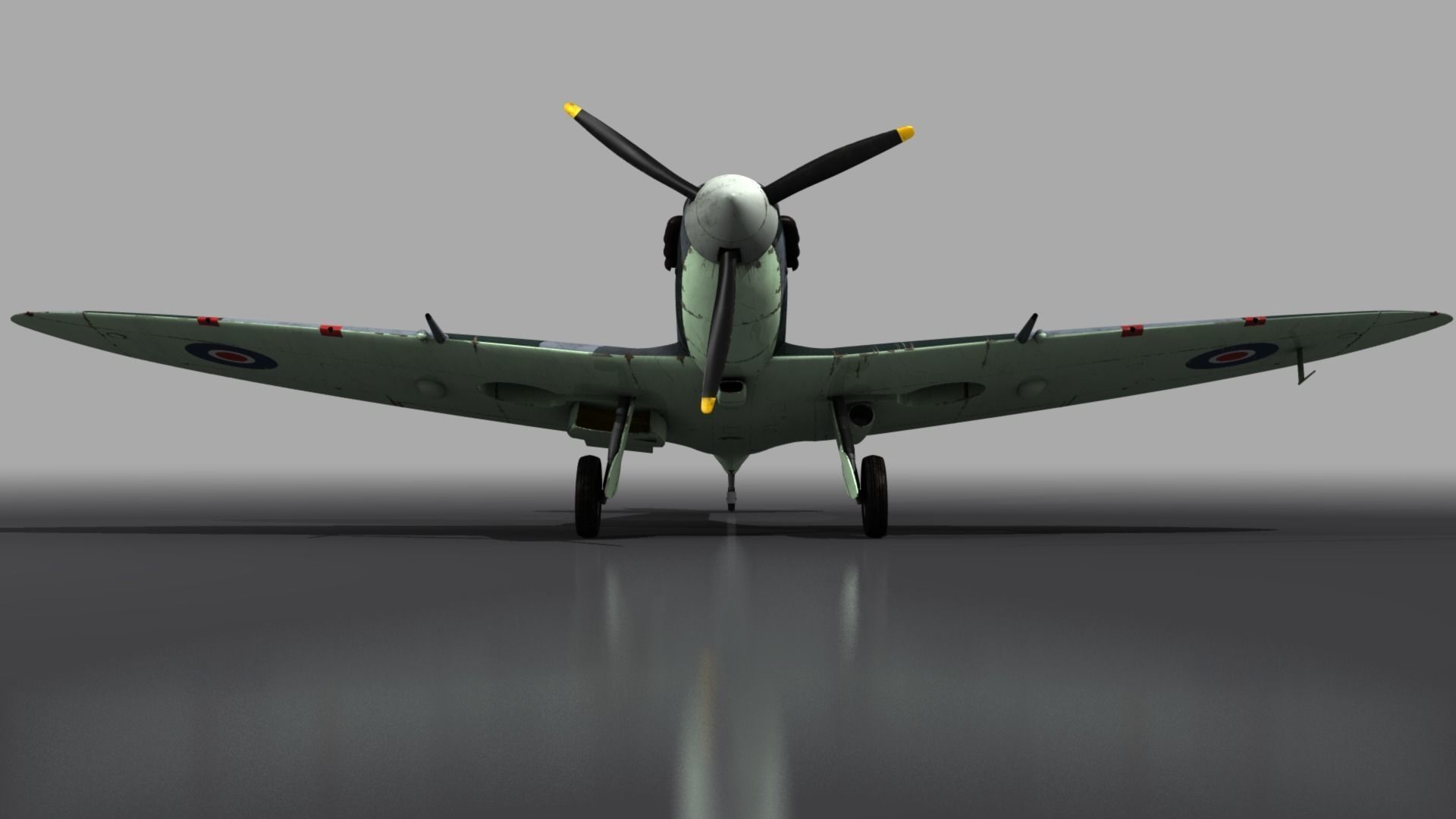 SEAFIRE MK IIC 880th Squadron Low-poly 3D model_9