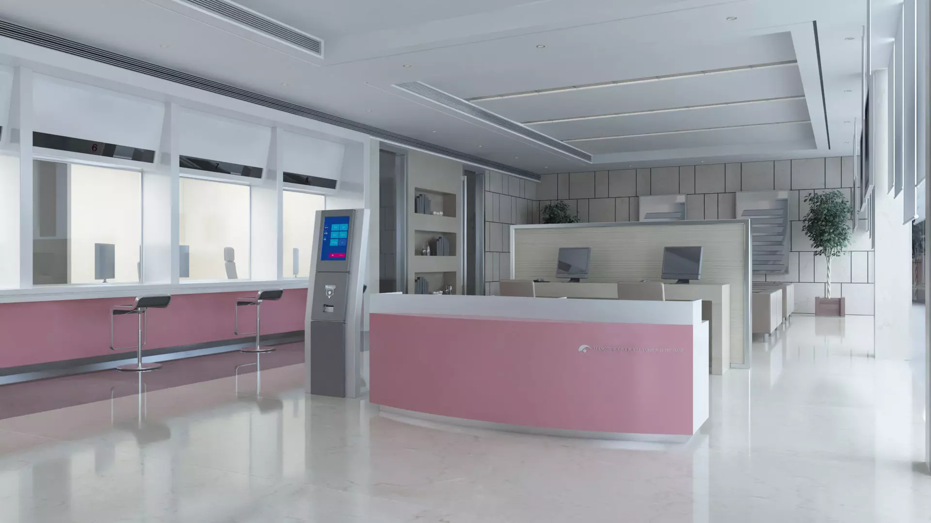 Bank Office Branch   3D model_2