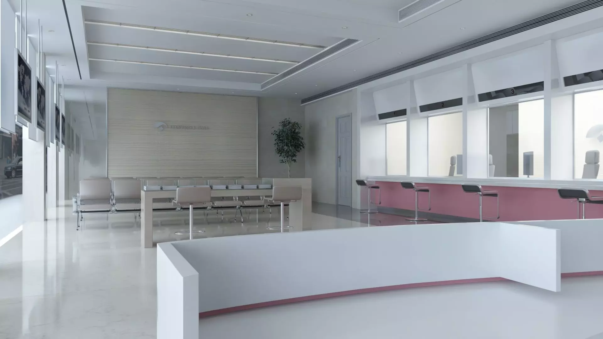 Bank Office Branch   3D model_13