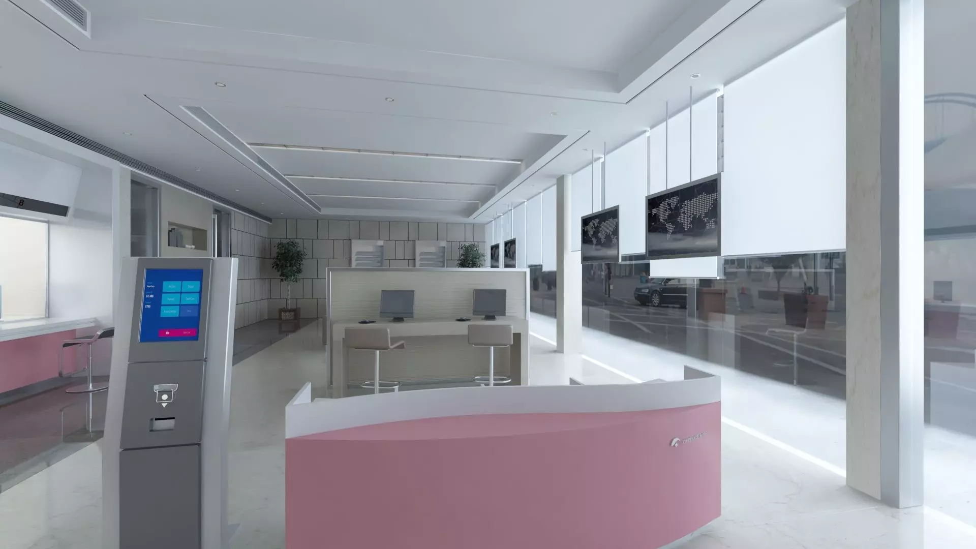 Bank Office Branch   3D model_3