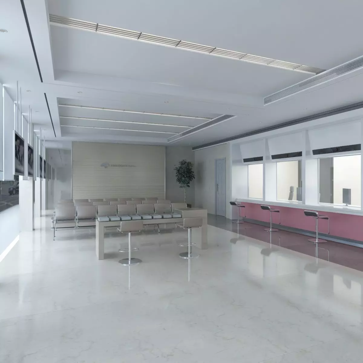 Bank Office Branch   3D model_0