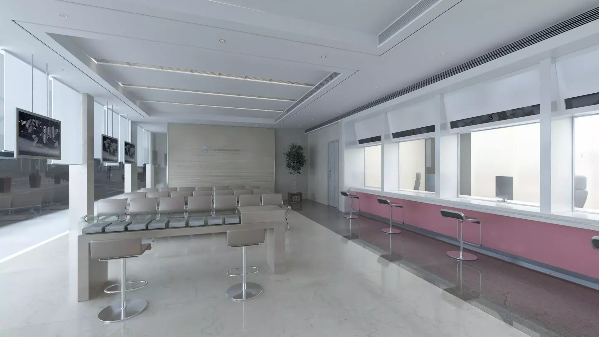 Bank Office Branch   3D model_5