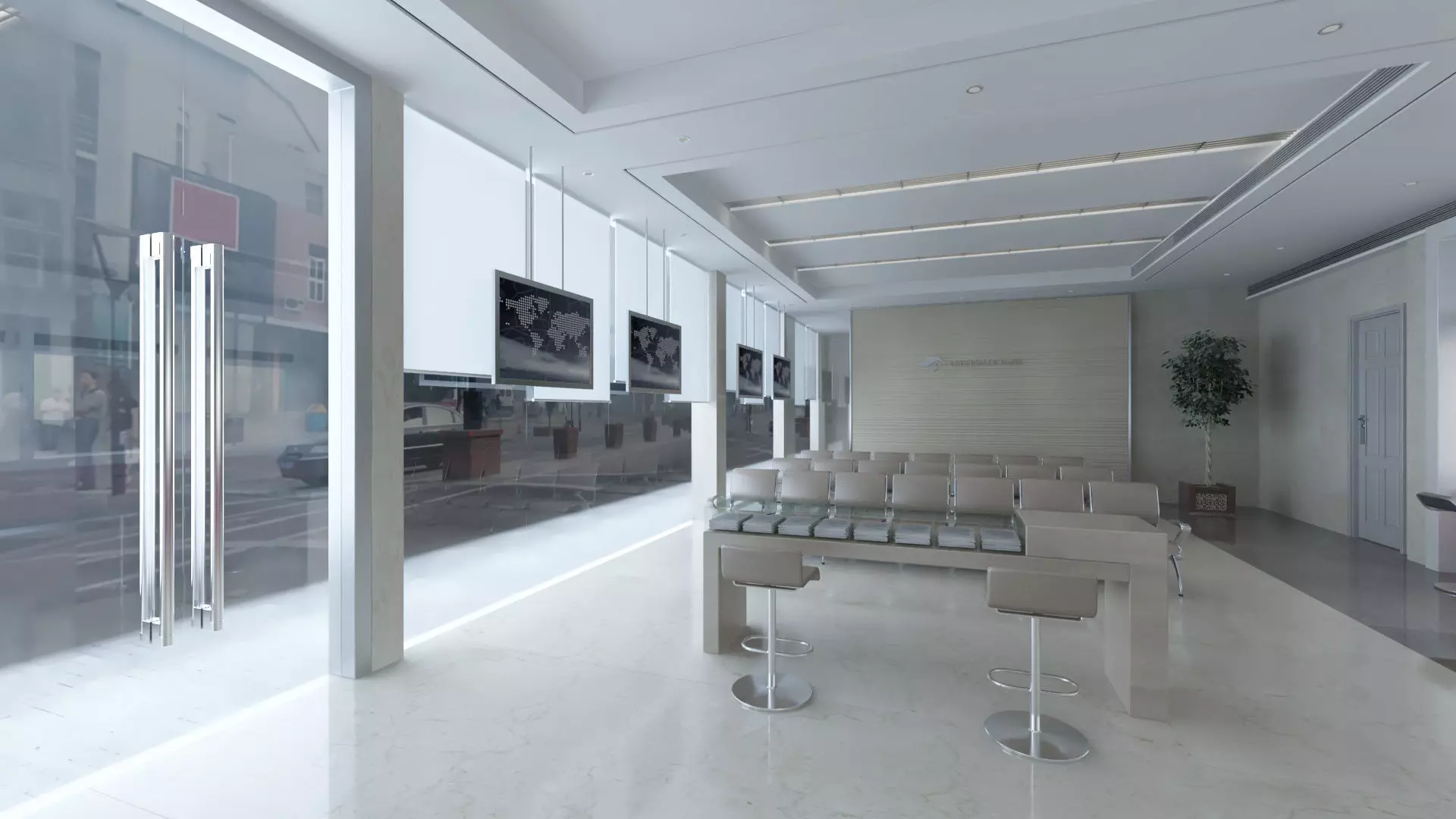 Bank Office Branch   3D model_6