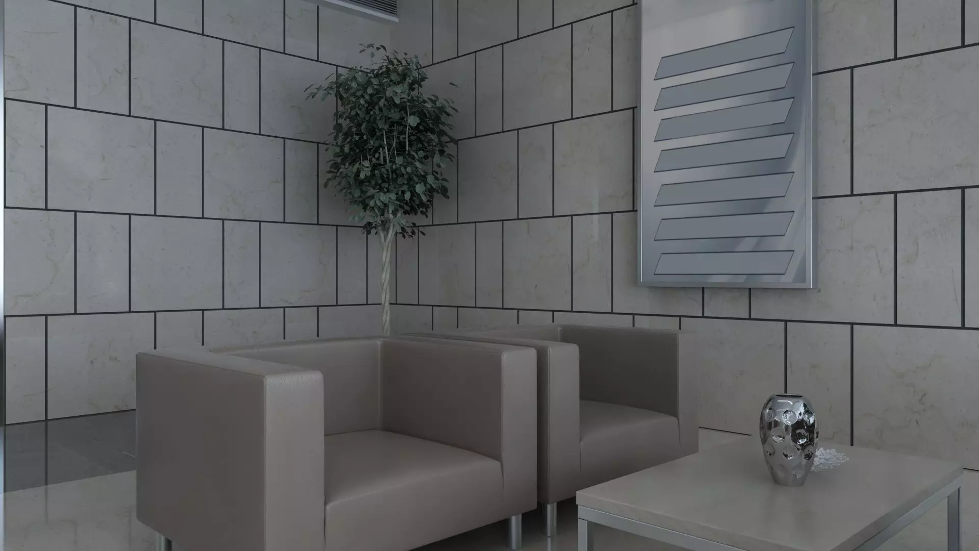 Bank Office Branch   3D model_14